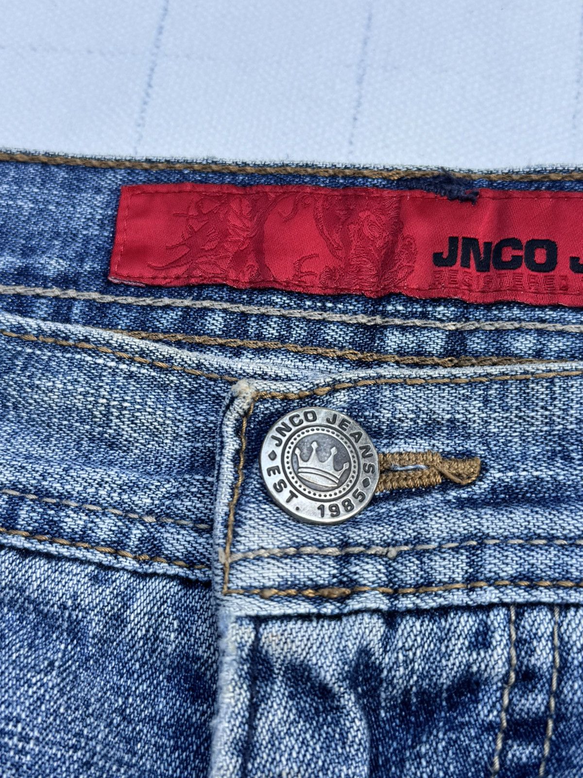 JNCO jnco eagle embroidered 90s baggy denim Size US 36 / EU 52 - 9 Thumbnail
