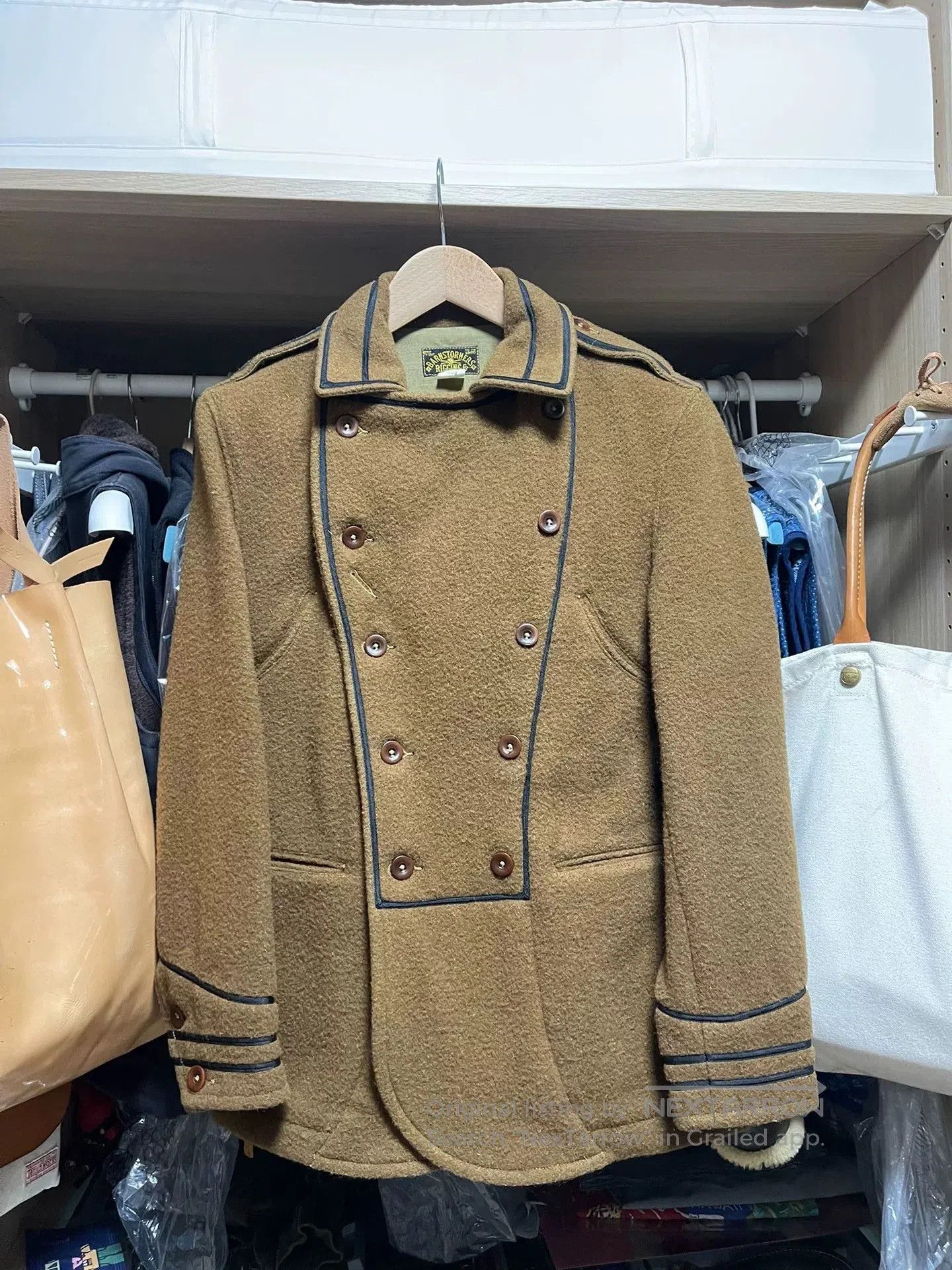 Japanese Brand khaki seaman's deck coat "san pablo". Size US S / EU 44-46 / 1 - 4 Thumbnail