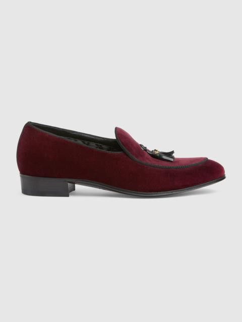Gucci Men's loafer with tassels burgundy Size US 6 / EU 39 - 1 Preview