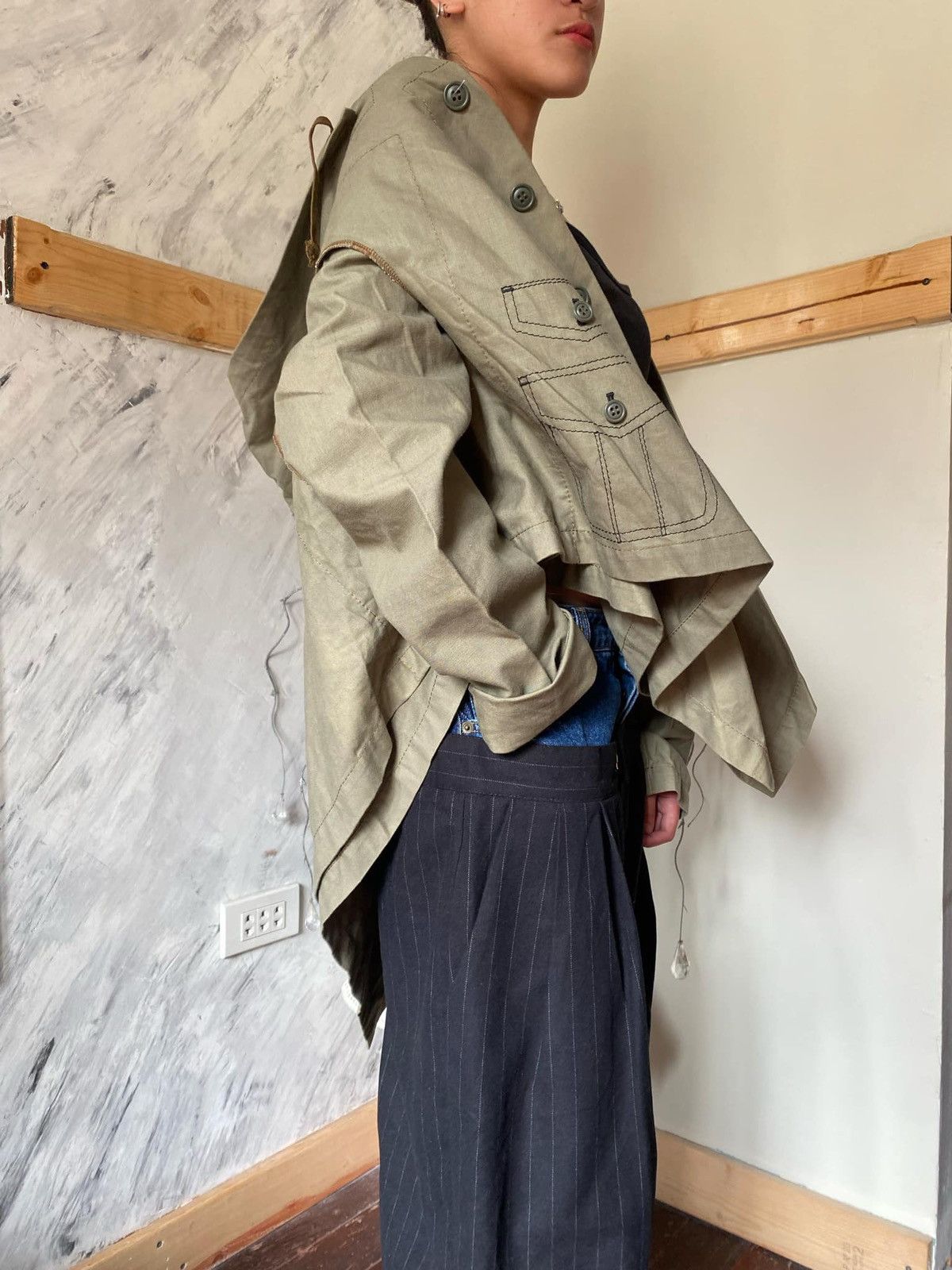 Comme des Garcons Comme Des Garçons Trompe L’oiel Stitching Military Coat Size M / US 6-8 / IT 42-44 - 5 Thumbnail