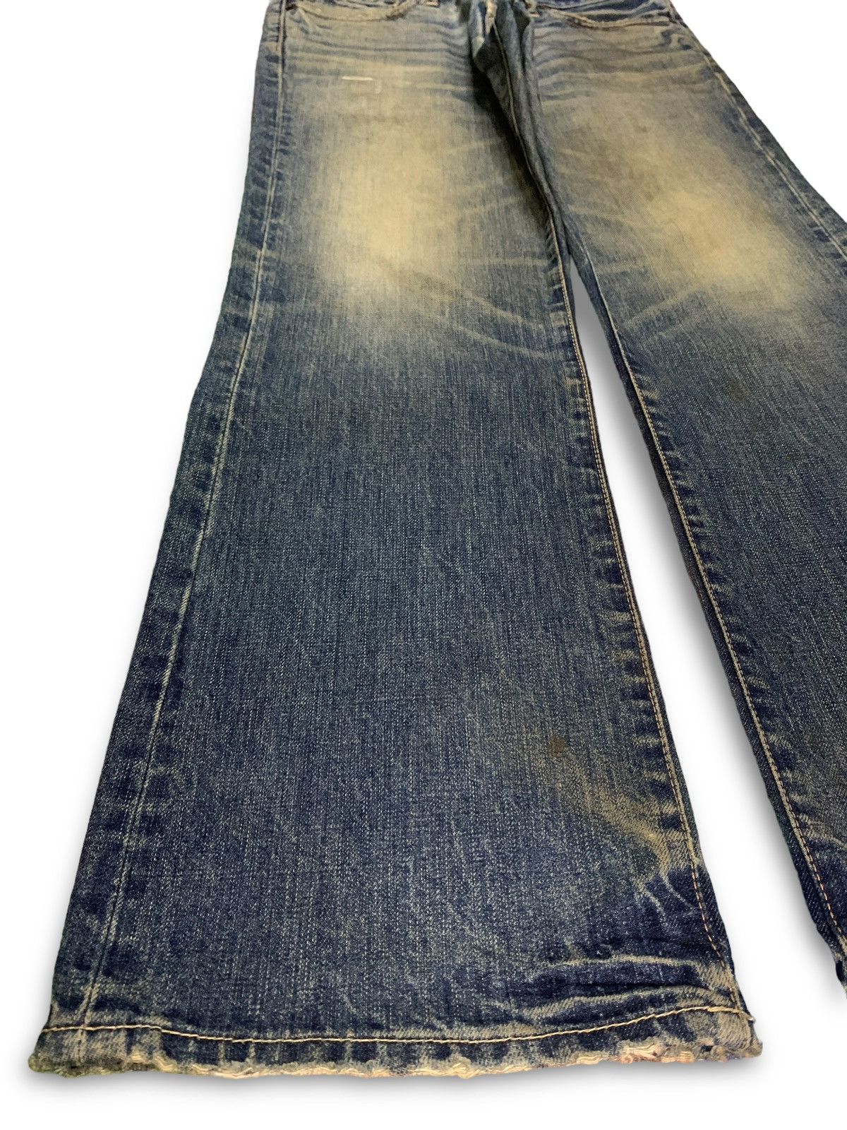 Abercrombie & Fitch Vintage Abercrombie Rusty Wash Distressed Flare Jeans 32x31 Size US 32 / EU 48 - 6 Thumbnail