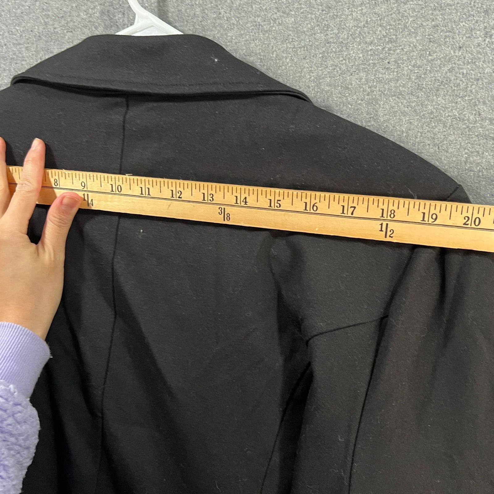 Other Attitudes by Renee Techno Crepe Blazer w/ Faux Leather Size XXL / US 16-18 / IT 52-54 - 14 Thumbnail