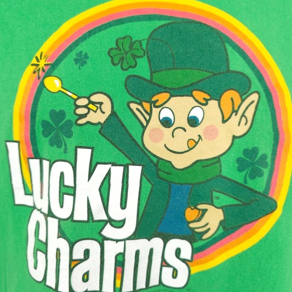 Fruit Of The Loom Lucky Charms T Shirt Mens Size Medium Green Cereal Snack Tee Fruit of the Loom Size US M / EU 48-50 / 2 - 3 Thumbnail