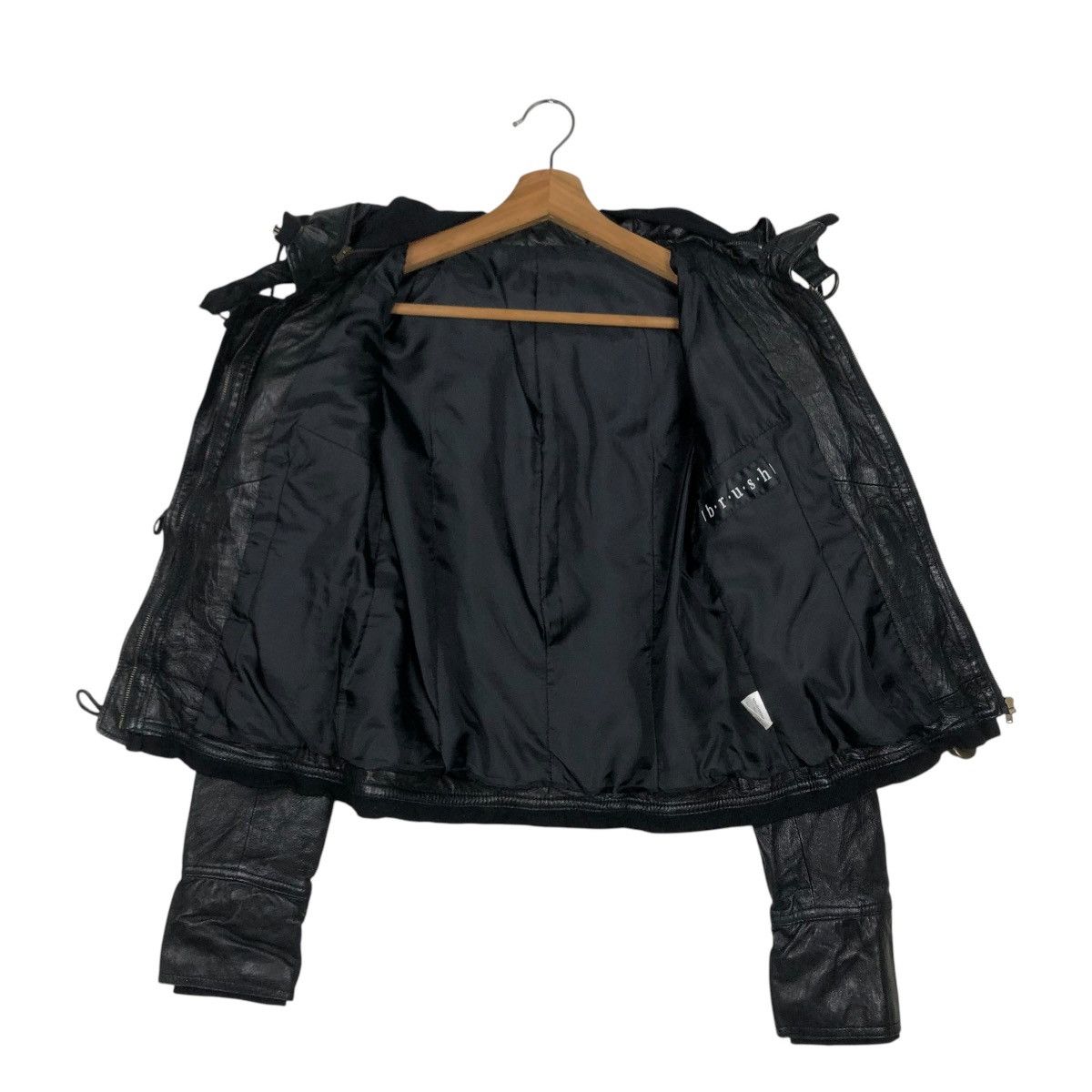 Japanese Brand 🔥VINTAGE CROPPED BIKER LEATHER JACKET BRUSH ISSEY MIYAKE Size US S / EU 44-46 / 1 - 16 Thumbnail