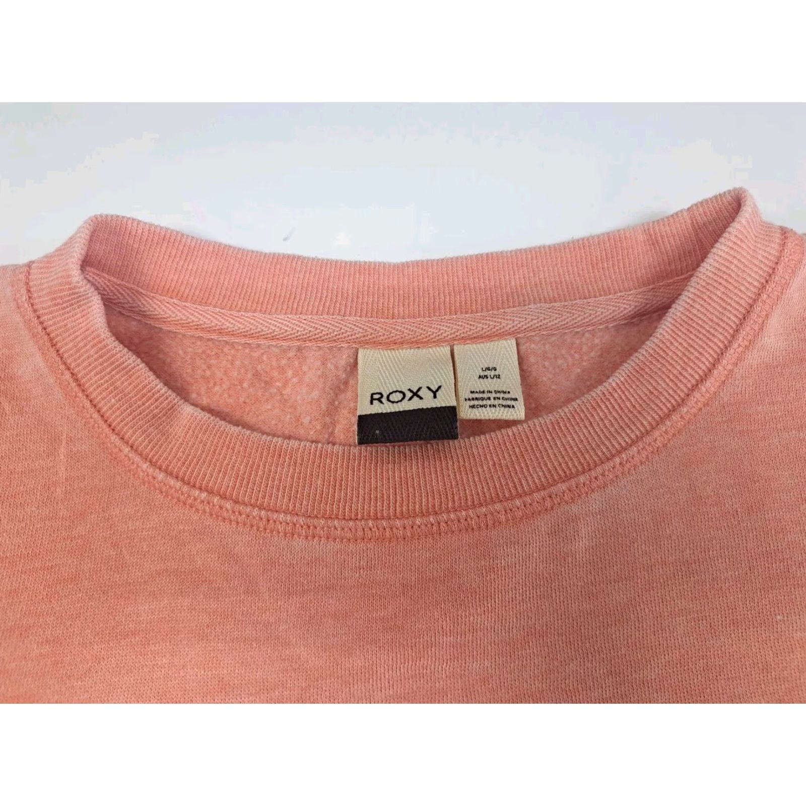 Vintage ROXY Sweatshirt Long Sleeve Pullover Orange Size L Women Beach Waves Mountains Logo Fleece Knit Graphic Print Size L / US 10 / IT 46 - 4 Thumbnail