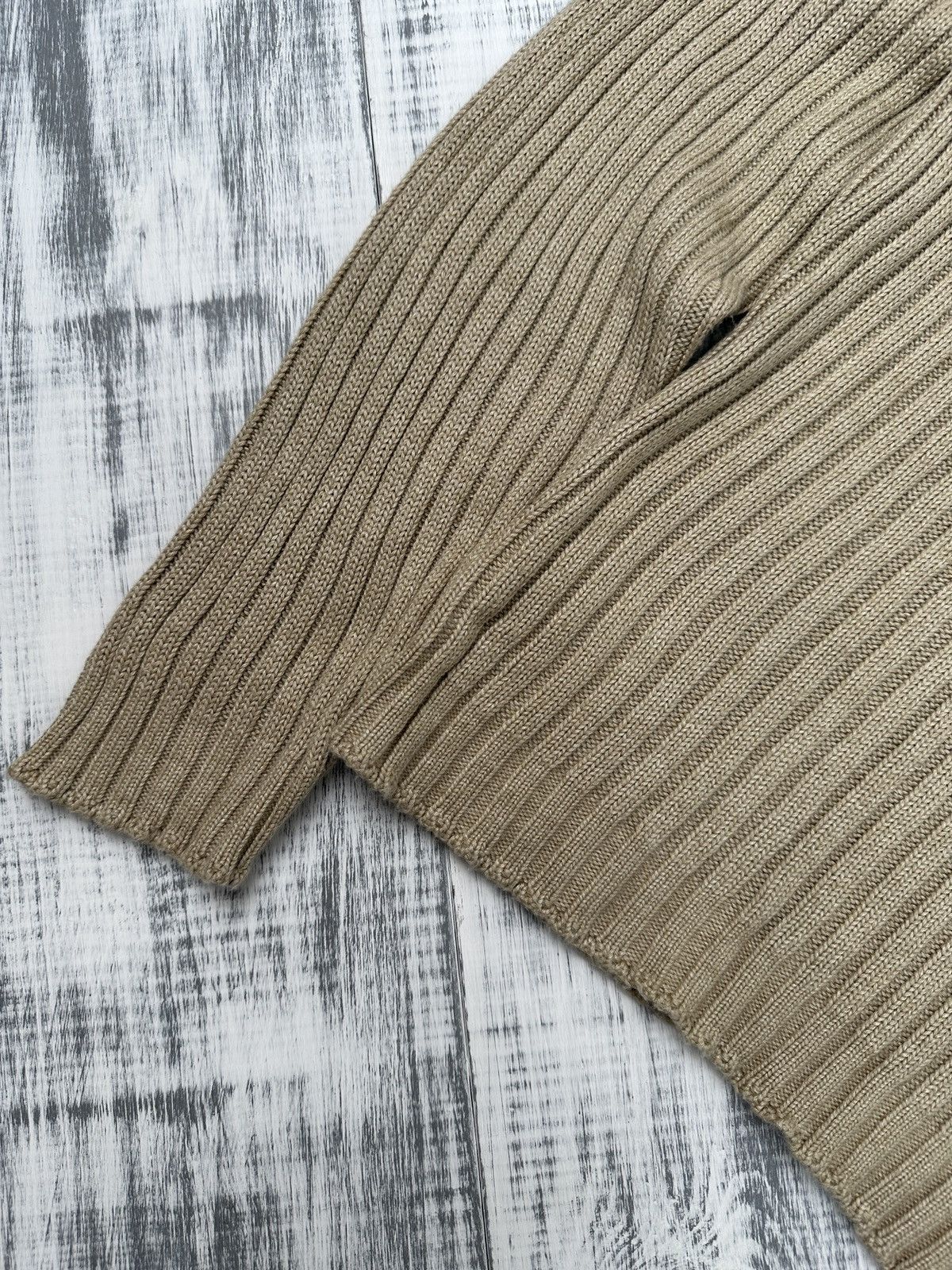 Barbour Vintage BARBOUR Cotton Cashmere Rich Rib Sweater Beige Men’s Size US M / EU 48-50 / 2 - 4 Thumbnail