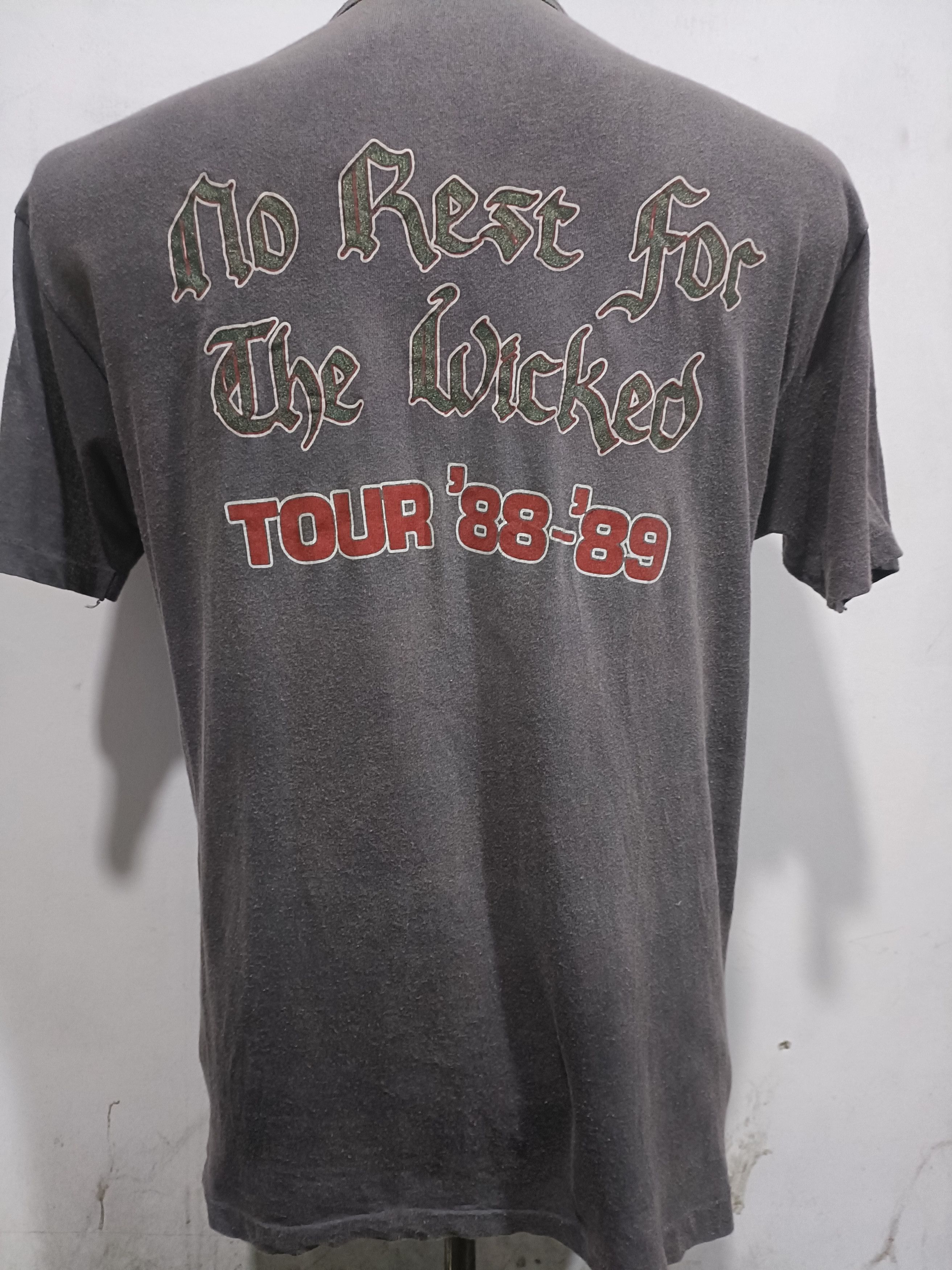 Vintage Vintage Ozzy Osbourne Tour 88'-89' No Rest For The Wicked Size US XL / EU 56 / 4 - 6 Thumbnail