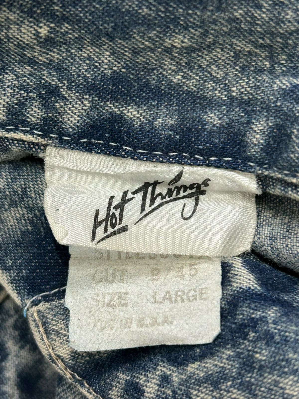Le Grande Bleu (L.G.B.) Vintage Hot Things 90s Acid Wash Clawn Marks Corduroy Collar Size US L / EU 52-54 / 3 - 16 Thumbnail