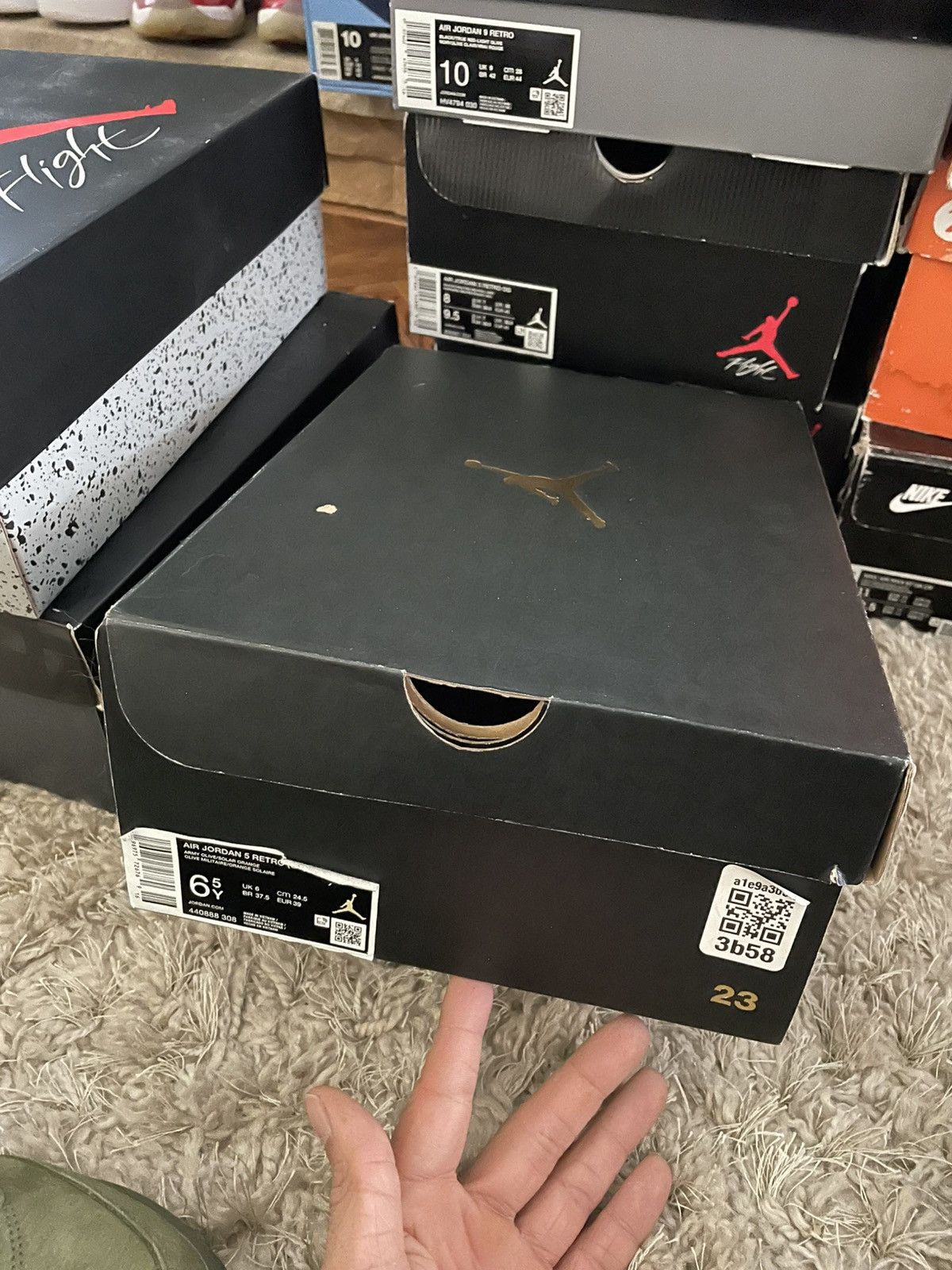 Jordan Brand Jordan 5 Olive Size US 6.5 / EU 39-40 - 10 Thumbnail