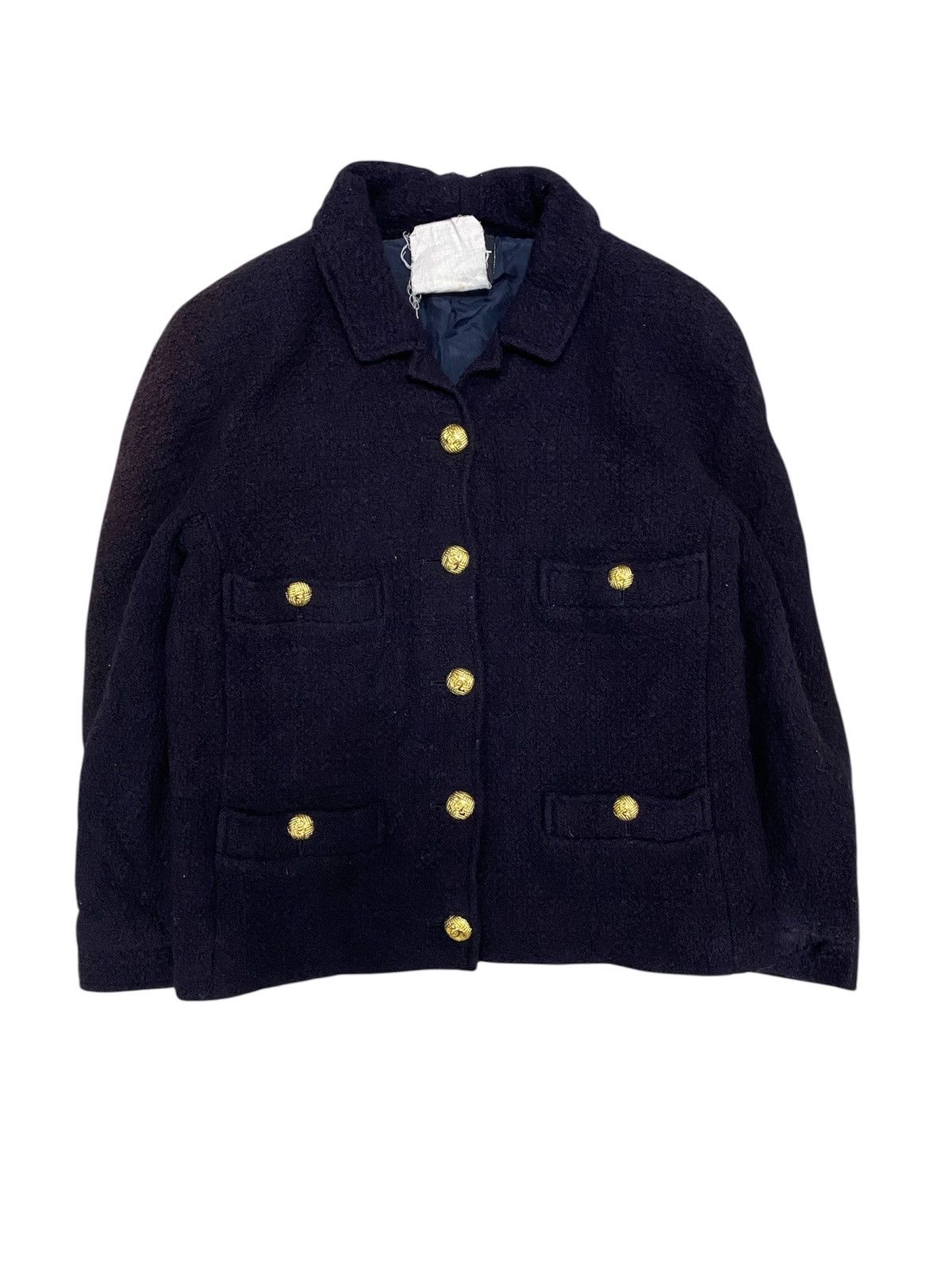 Chanel 1990s Chanel tweed gold button Jacket Size S / US 4 / IT 40 - 1 Thumbnail