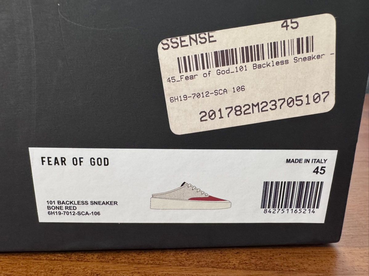 Fear of God Fear of God Sixth Collection Backless 101 Sneaker Bone/Red Size US 12 / EU 45 - 17 Thumbnail