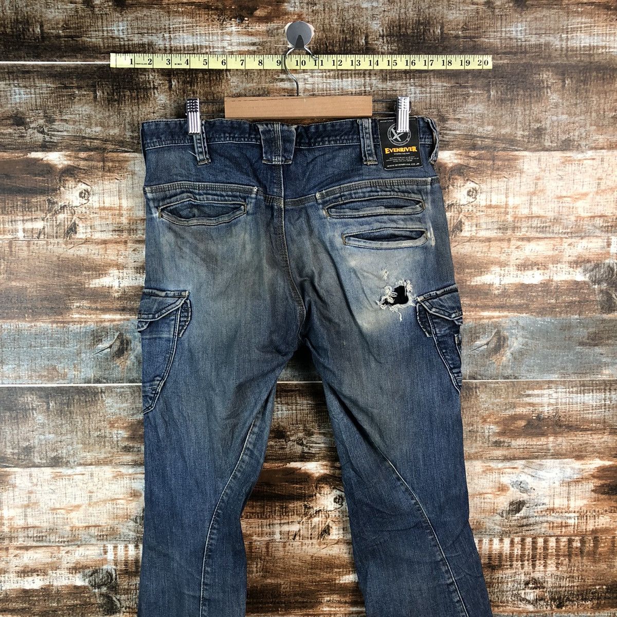 Japanese Brand Even River Blue Distressed ripped Denim Pants #A2150 Size US 30 / EU 46 - 17 Thumbnail