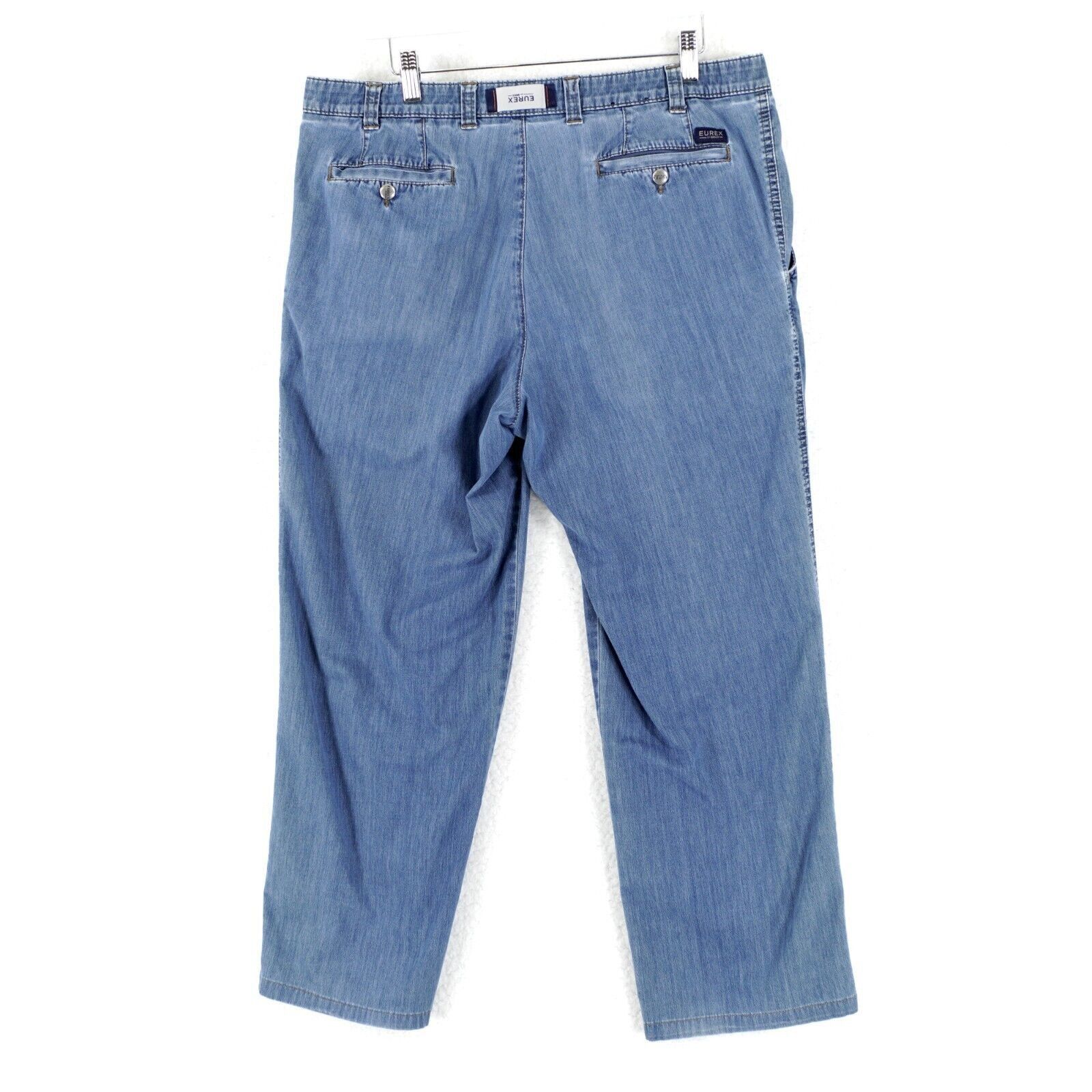 BRAX Brax Eurex Medium Blue Elastic Waist Mid Rise Jeans 36/28 Ta Size US 36 / EU 52 - 6 Thumbnail