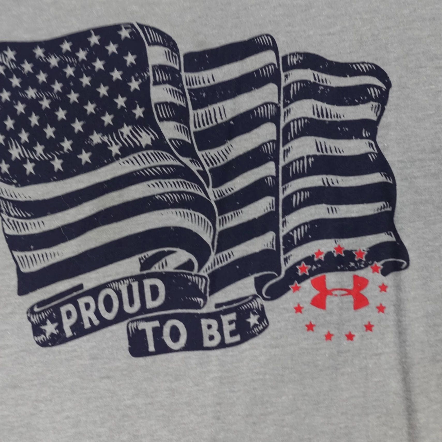 Under Armour Under Armour T-shirt Men Medium Gray Proud to Be an American Patriotic Shirt Size US M / EU 48-50 / 2 - 2 Thumbnail