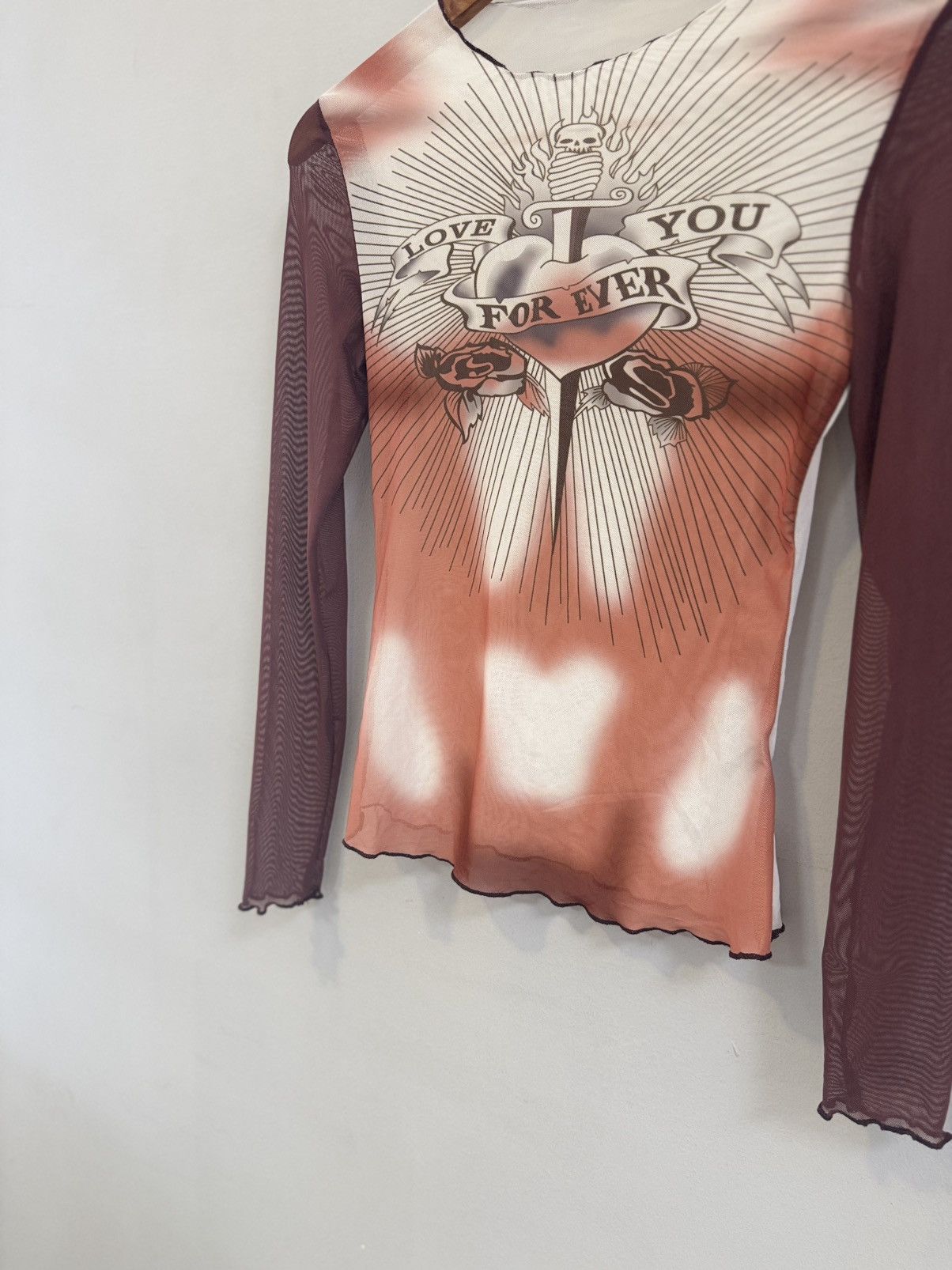 Japanese Brand Vintage Mesh Top Y2K Hype Size M / US 6-8 / IT 42-44 - 4 Thumbnail