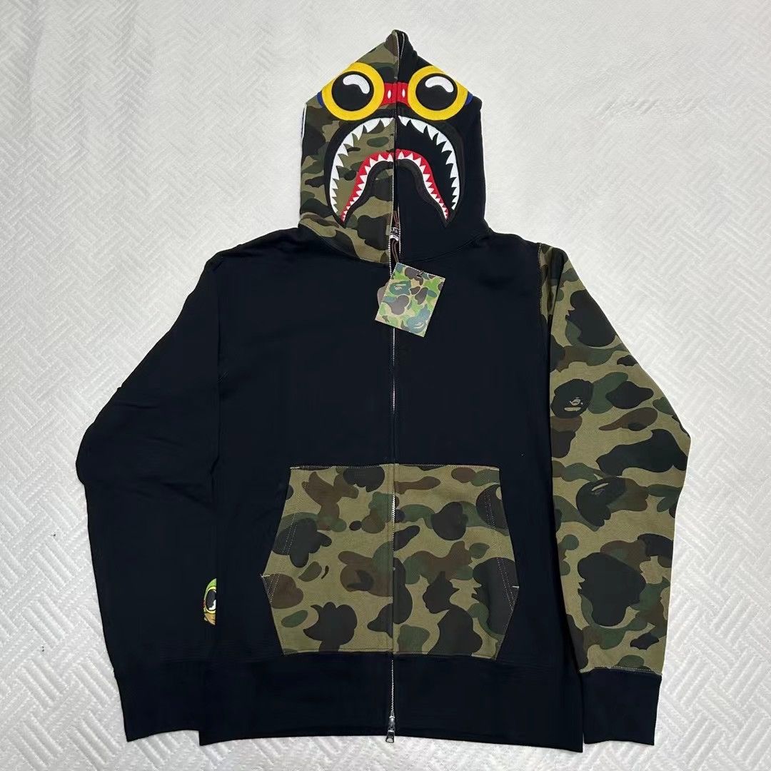 Bape × Hebru Brantley BAPE x HEBRU BRANTLEY SHARK FULL ZIP HOODIE Size US M / EU 48-50 / 2 - 1 Thumbnail