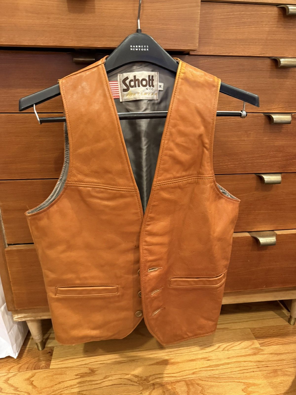 Schott leather tank