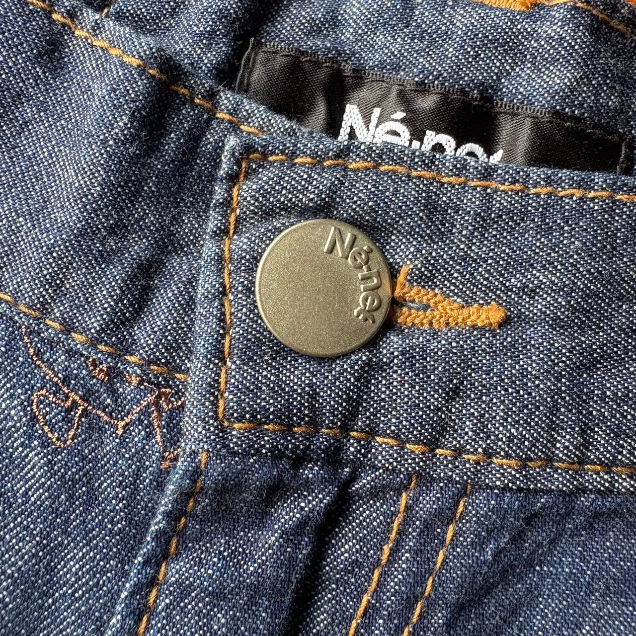 Ne-Net Ne-Net By Issey Miyake Embroidered Indigo Dye Jeans Pants Size US 30 / EU 46 - 10 Thumbnail