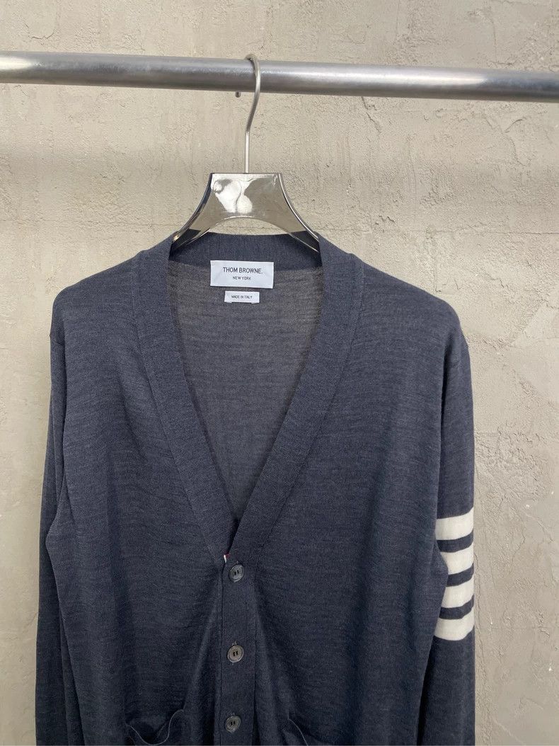 Thom Browne Thom Browne Size 36 Dark gray four-striped wool knitted ca Size US M / EU 48-50 / 2 - 3 Thumbnail