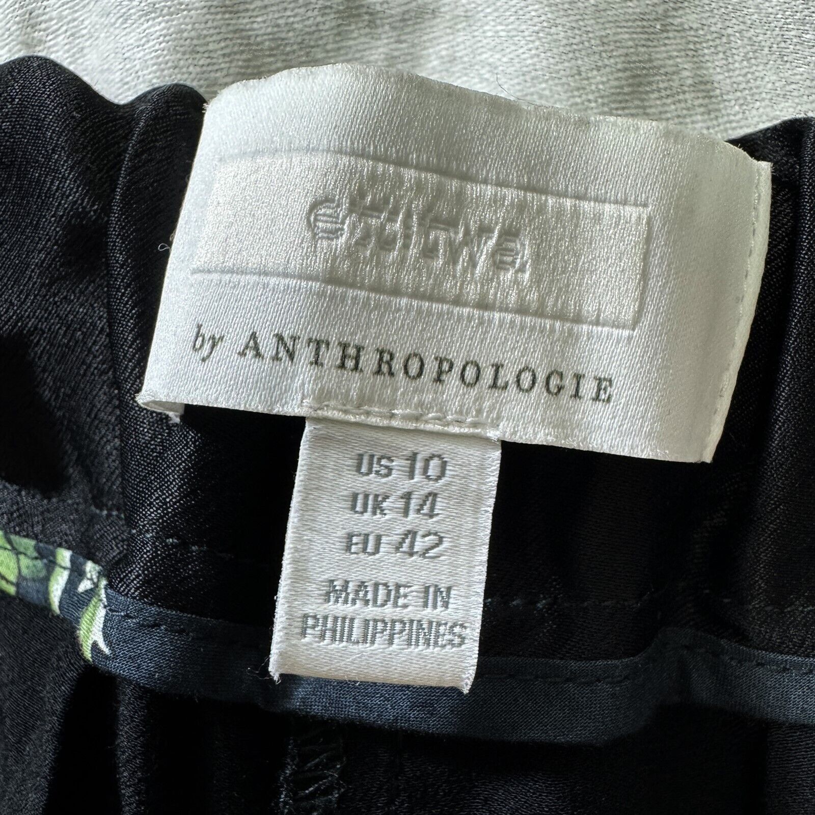 Anthropologie Anthropologie Ett:Twa Black Satin Dress Pants Size 10 Tie Wa Size 32" / US 10 / IT 46 - 10 Thumbnail