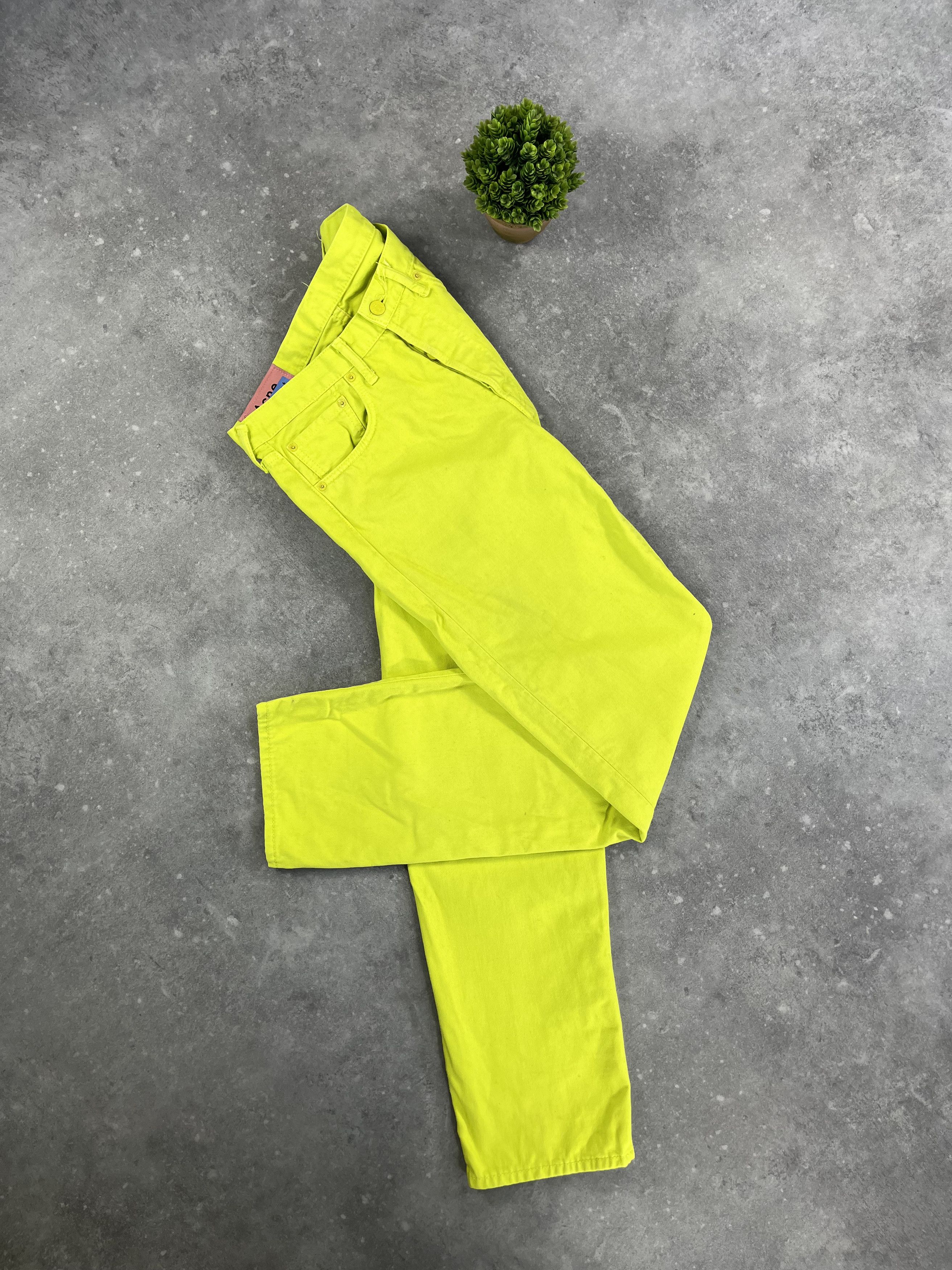 Acne Studios Rare Acne Studios 1996 Reactive Dye Lime Green Pants Jeans Size US 30 / EU 46 - 1 Thumbnail