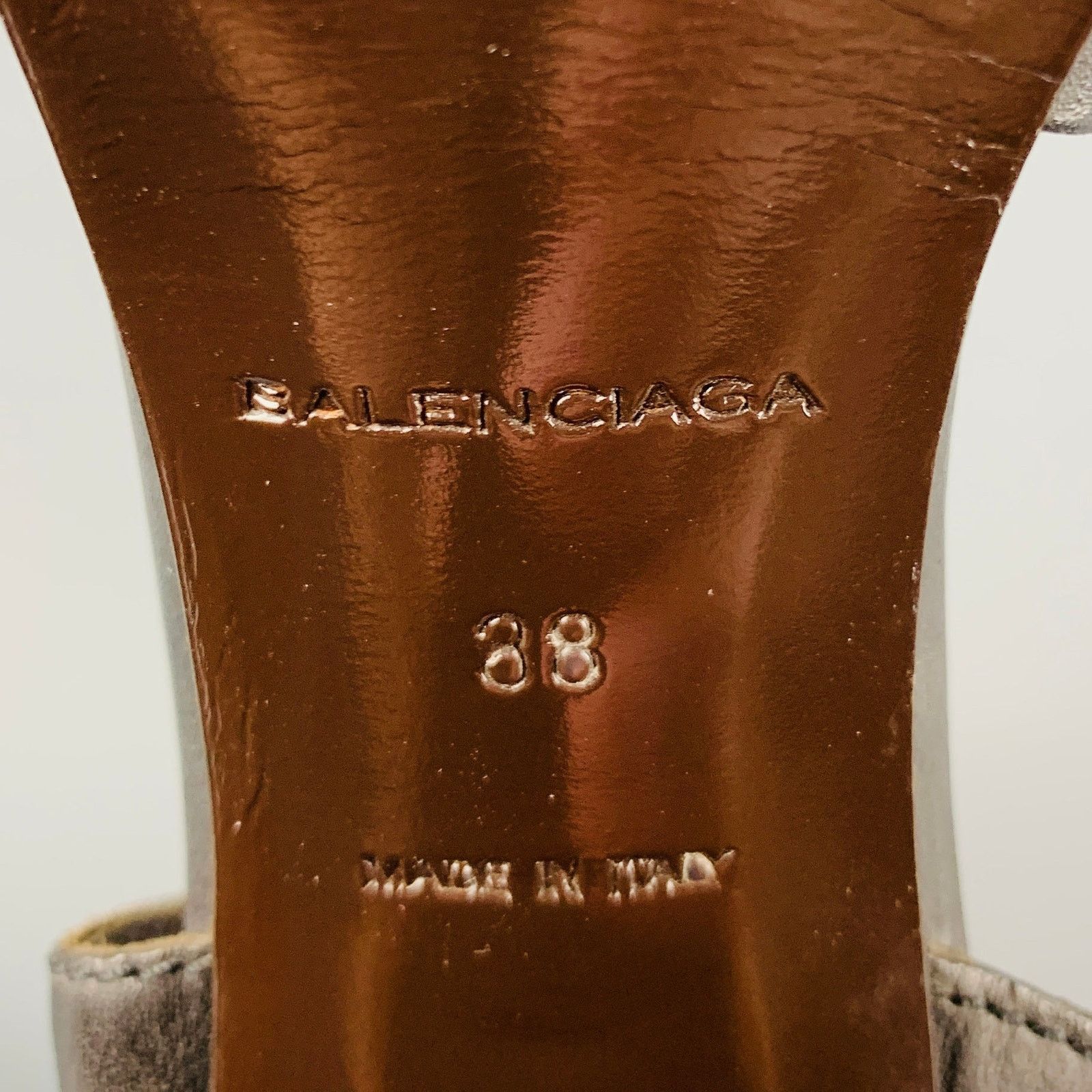 Balenciaga Size 8 Black Brown Leather Braided Chunky Heel Sandals Size US 8 / IT 38 - 7 Thumbnail