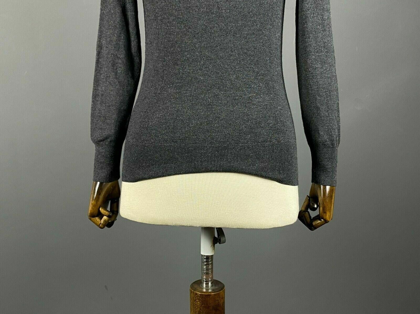Escada Escada Sport Gray Stretch V-Neck Sweater Size S Size S / US 4 / IT 40 - 8 Thumbnail