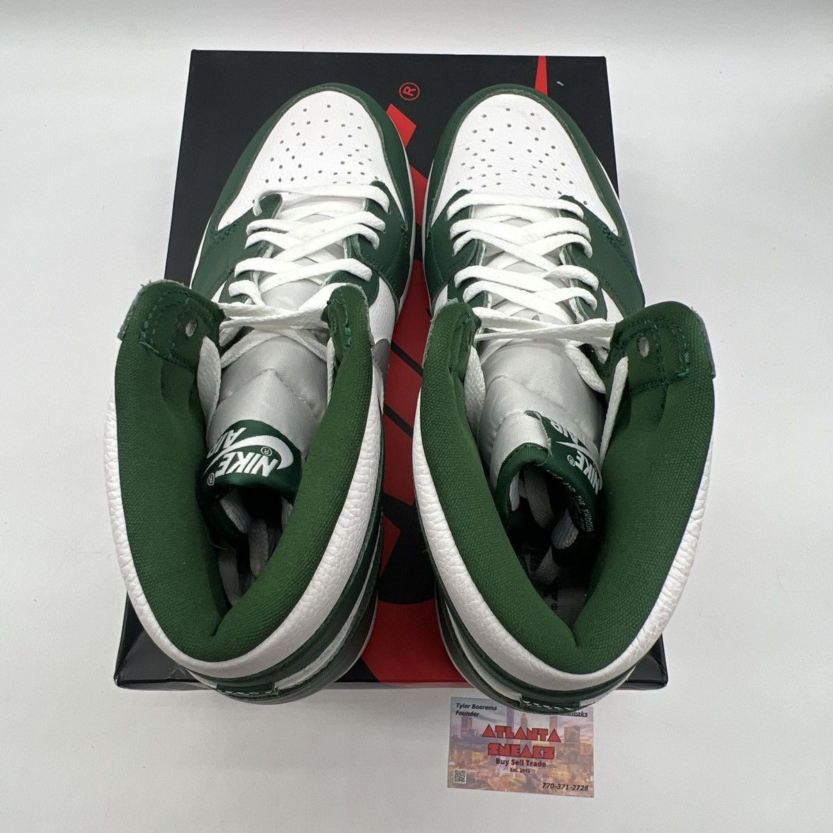 Nike Air Jordan 1 high gorge green Size US 13 / EU 46 - 7 Thumbnail