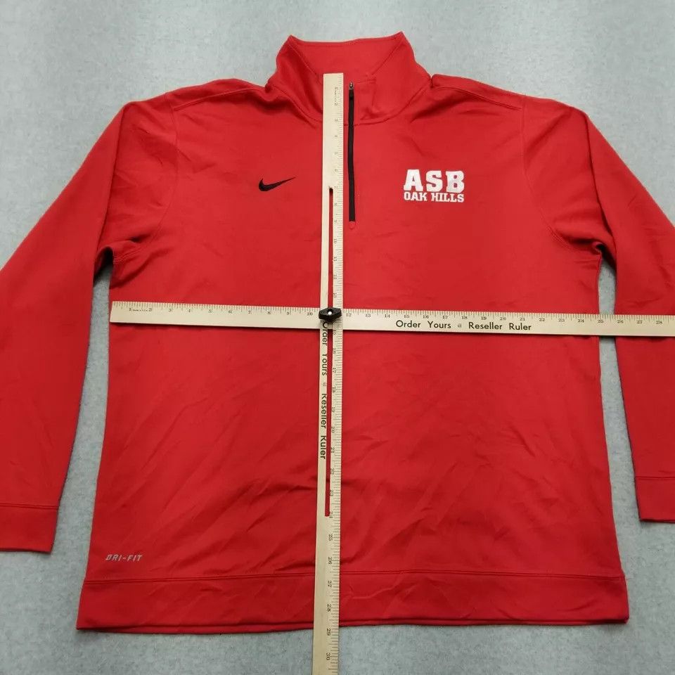 Nike Nike Sweatshirt Mens XL Red Long Sleeve Zip Dri Fit Pullover Size US XL / EU 56 / 4 - 6 Thumbnail