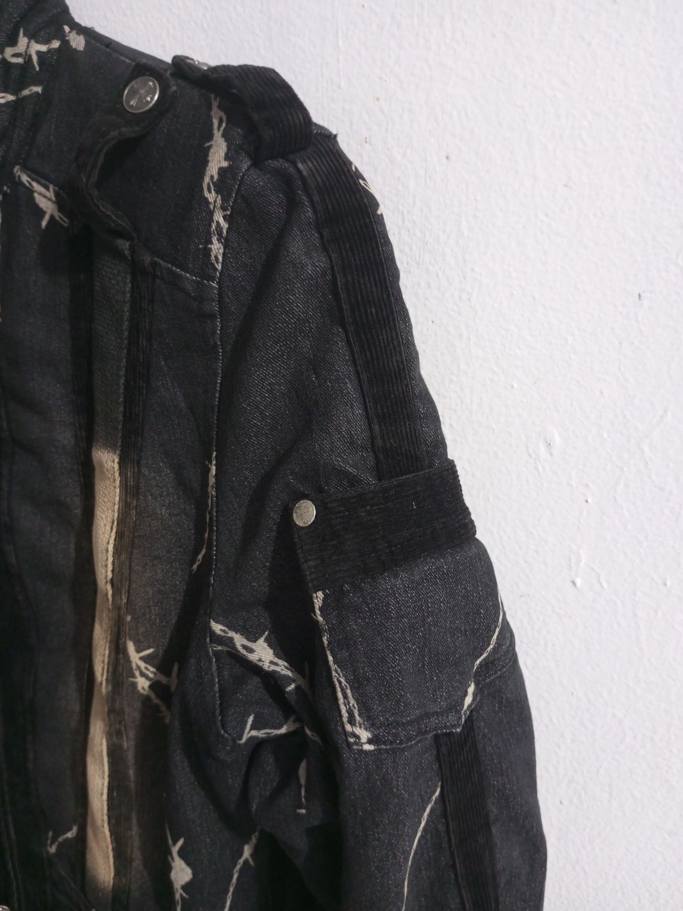 Japanese Brand Ozz on Hikozoh barbed wire denim mix corduroy jacket Size US M / EU 48-50 / 2 - 5 Thumbnail