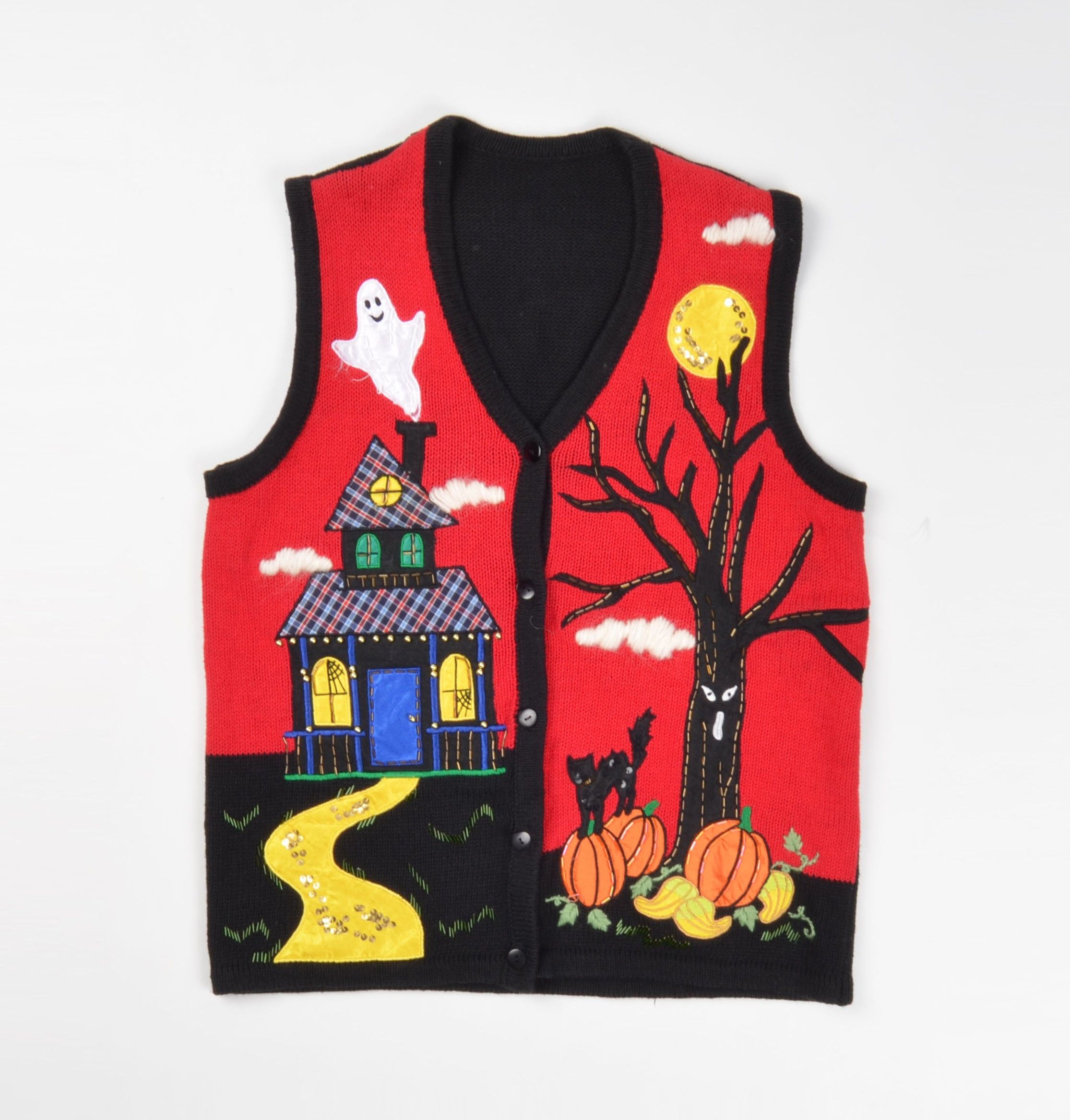 Handmade Vintage 90's Unisex Handmade Halloween Funky Vest Size ONE SIZE - 1 Thumbnail