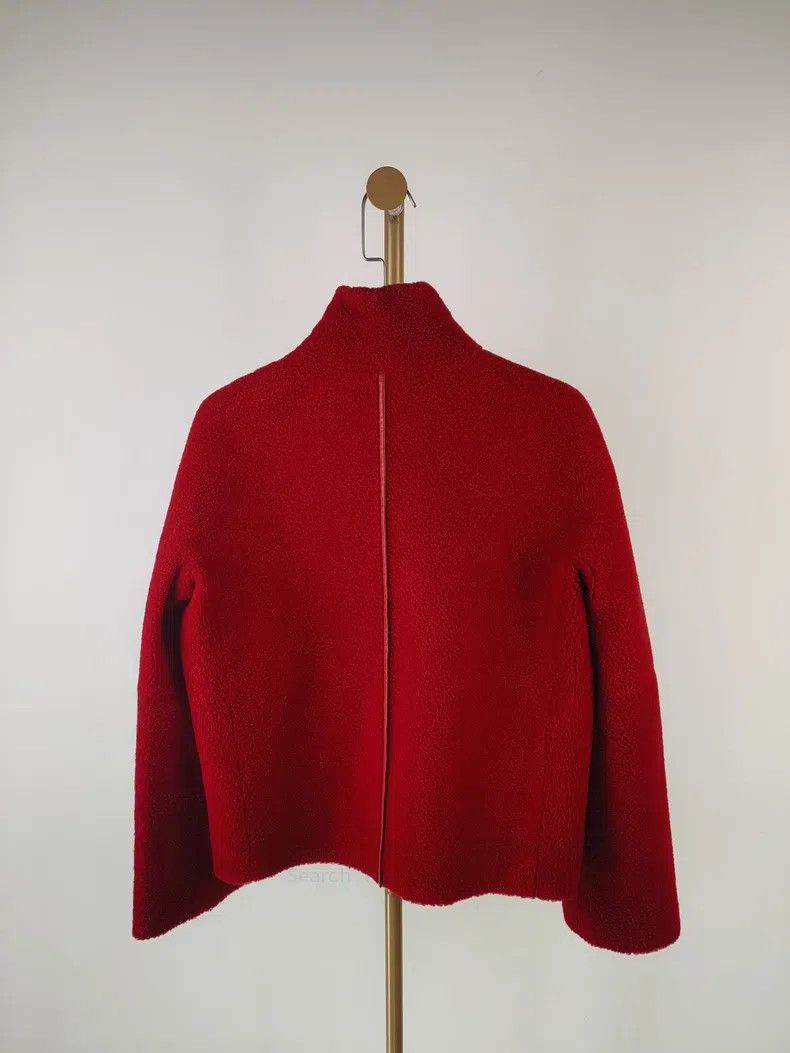 Hermes Hermes Red Leather and Fur Short Jacket Size XXS / US 00 / IT 34 - 2 Thumbnail
