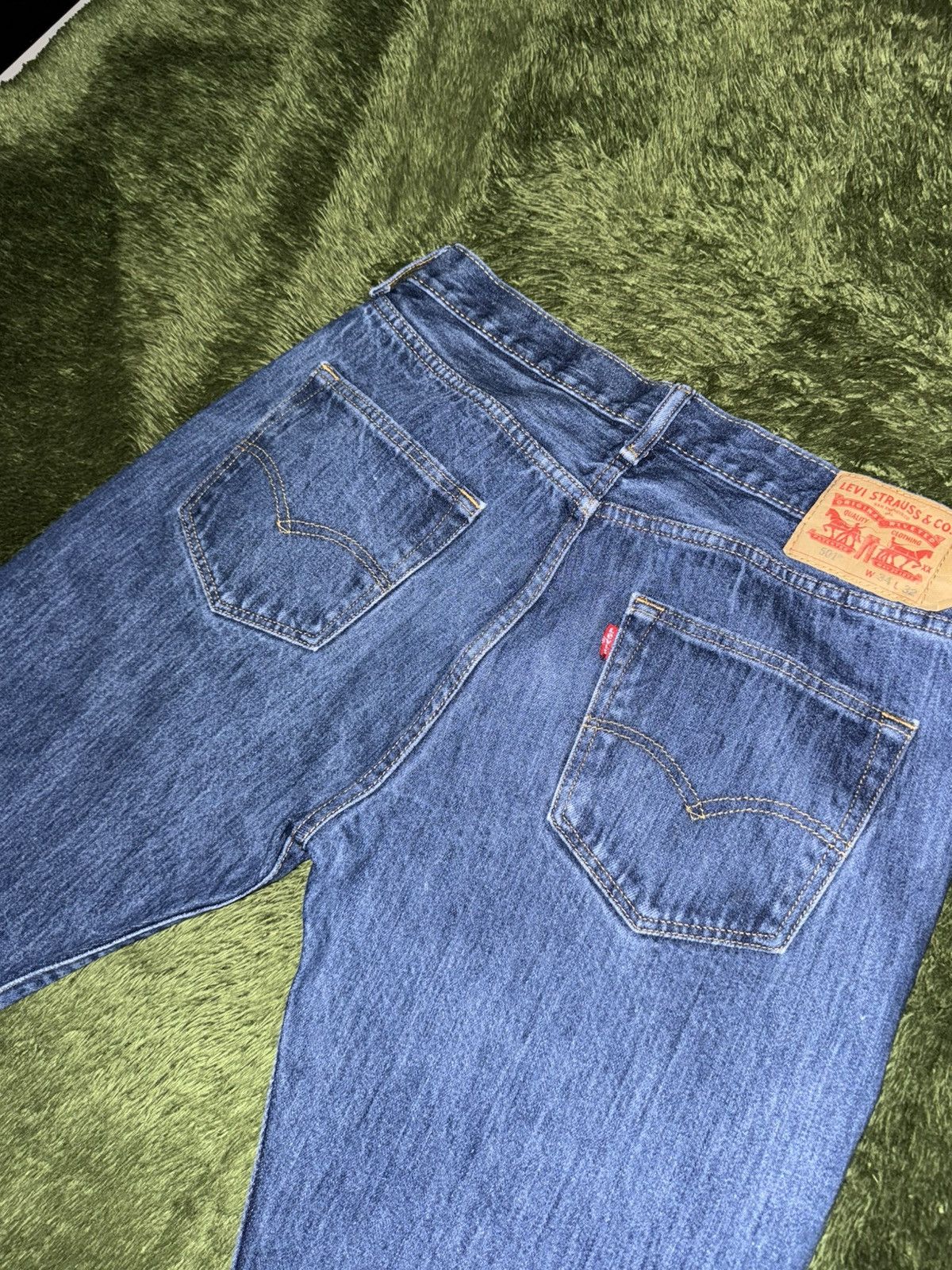 Levi's [W34/L32] Levi’s 501 Painted Washed Denim Pants Mid Indigo Size US 34 / EU 50 - 8 Thumbnail