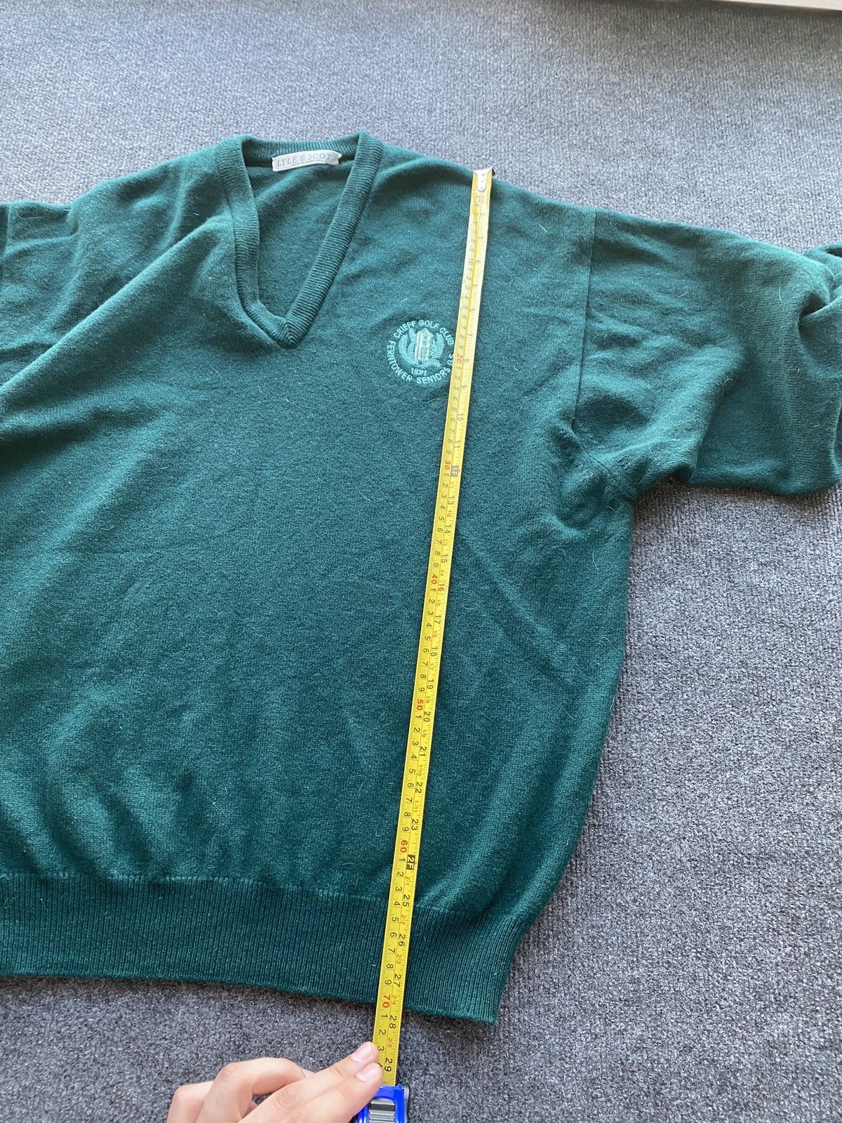Lyle & Scott 🔥90s Lyle Scott Scotland crieff golf club v neck pullover Size US XL / EU 56 / 4 - 7 Thumbnail