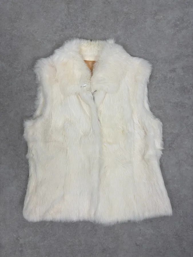 Gianfranco Ferre 2000s Gianfranco Ferre White Fur Vest Size S / US 4 / IT 40 - 4 Thumbnail