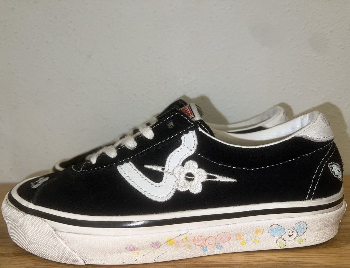 Sandy Liang Vans Sandy Liang Floral Embroidered Low Top Sneakers Shoes Size US 6.5 / IT 36.5 - 5 Thumbnail