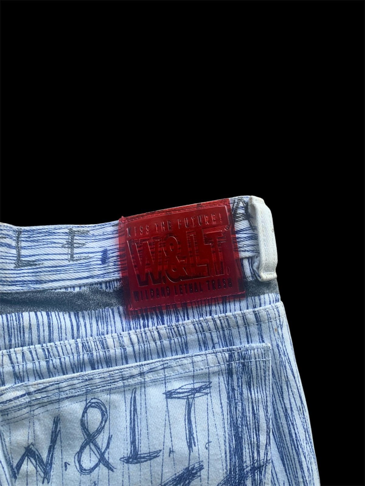 Vintage Vintage Walter Van Beirendonck 90s graffiti Jeans Size US 31 - 12 Thumbnail