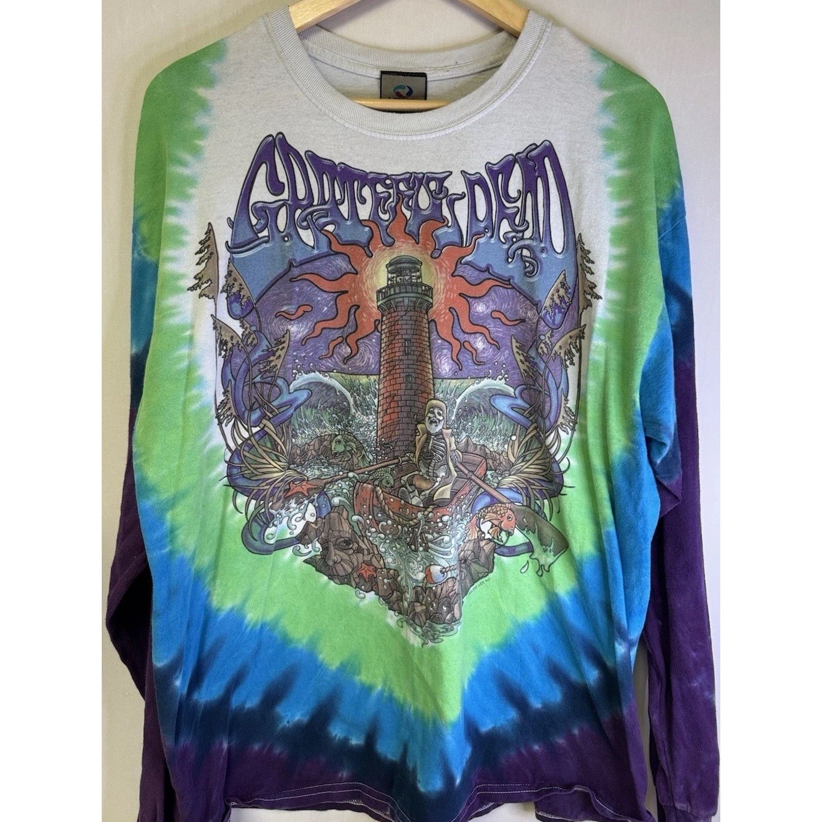 Liquid Blue Vintage Grateful Dead Tie Dye Long Sleeve Shirt XL Graphic Size US XL / EU 56 / 4 - 1 Thumbnail