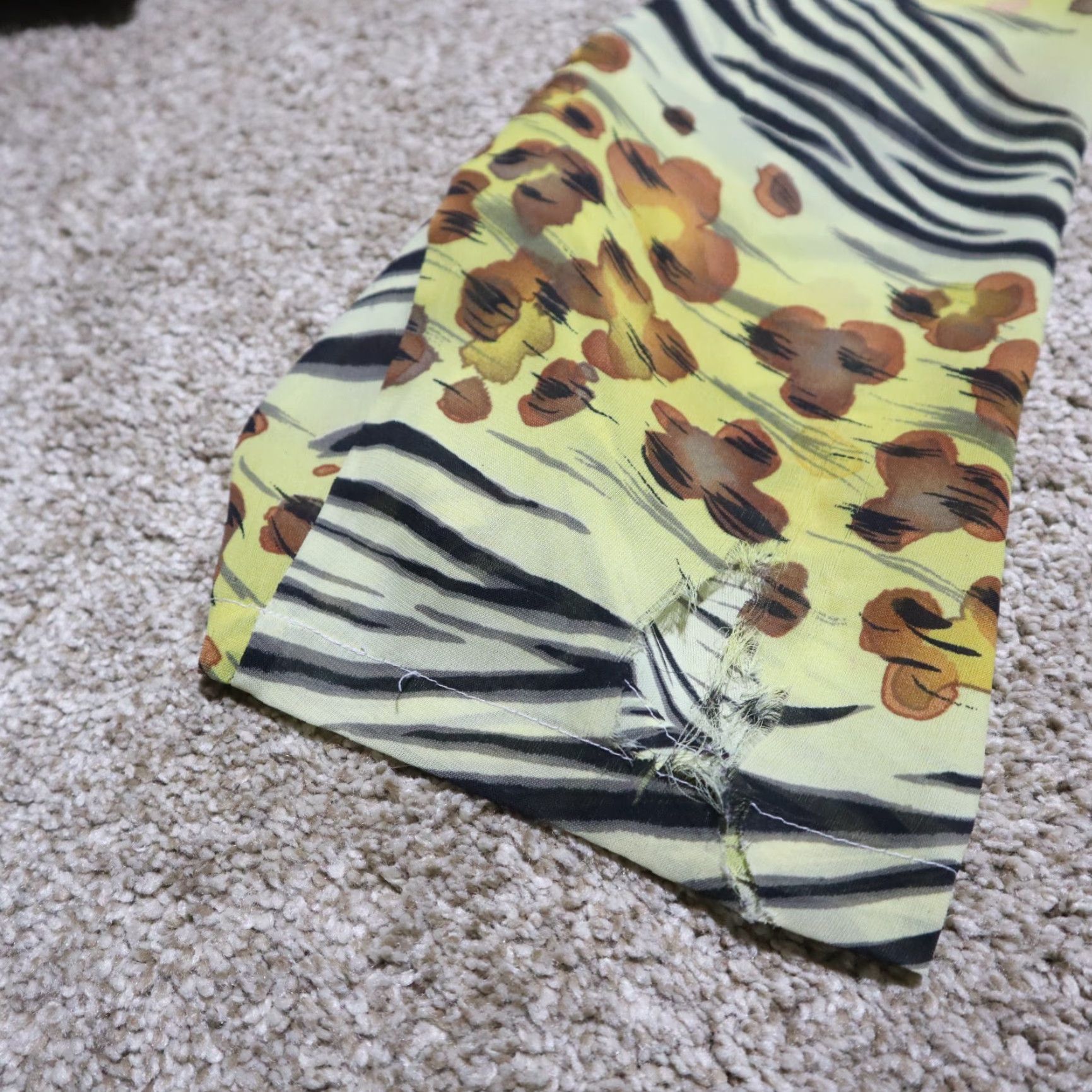 Vintage Ashley Stewart Animal Print Sheer Long Half Sleeve Top Shirt Blouse Women's 3X Size XXL / US 16-18 / IT 52-54 - 3 Thumbnail