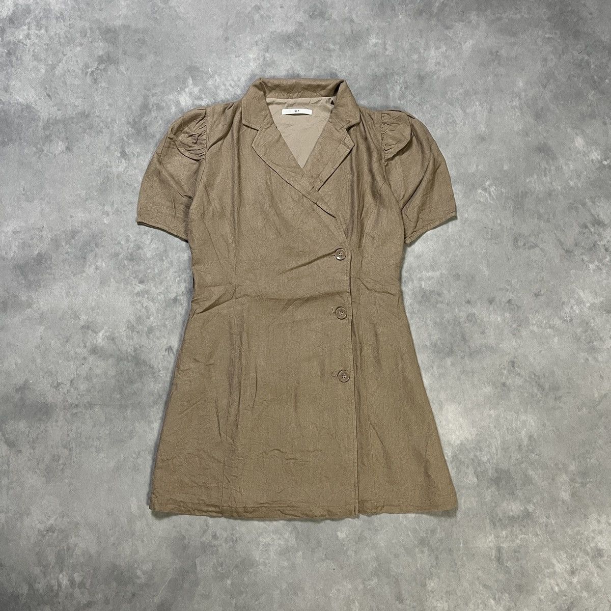 SLY 2000s SLY - Puff Sleeve Blazer Style Dress Size S / US 4 / IT 40 - 1 Thumbnail