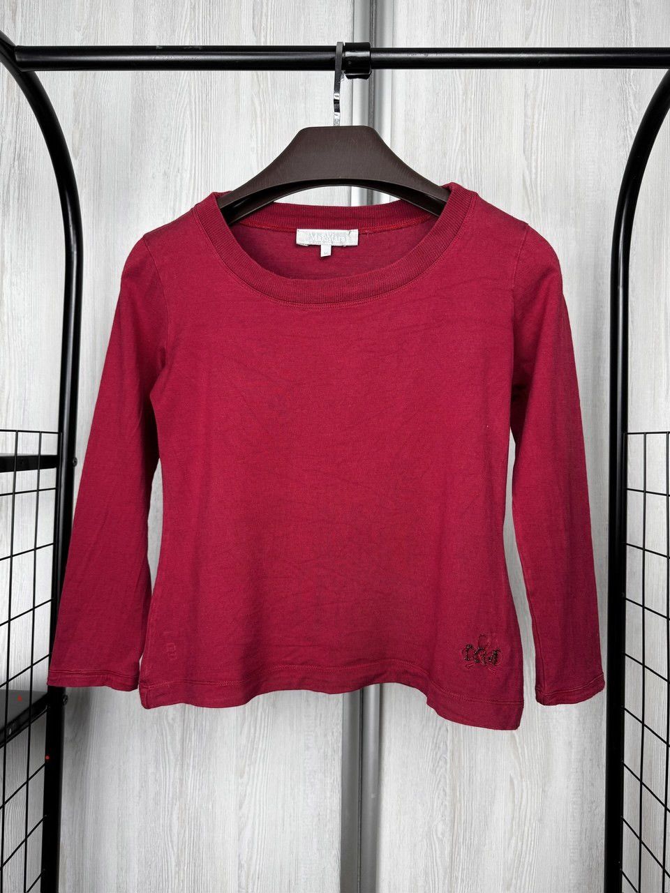 Max Mara Max Mara Red Silk Cashmere long sleeve tee shirt size M Size M / US 6-8 / IT 42-44 - 1 Thumbnail