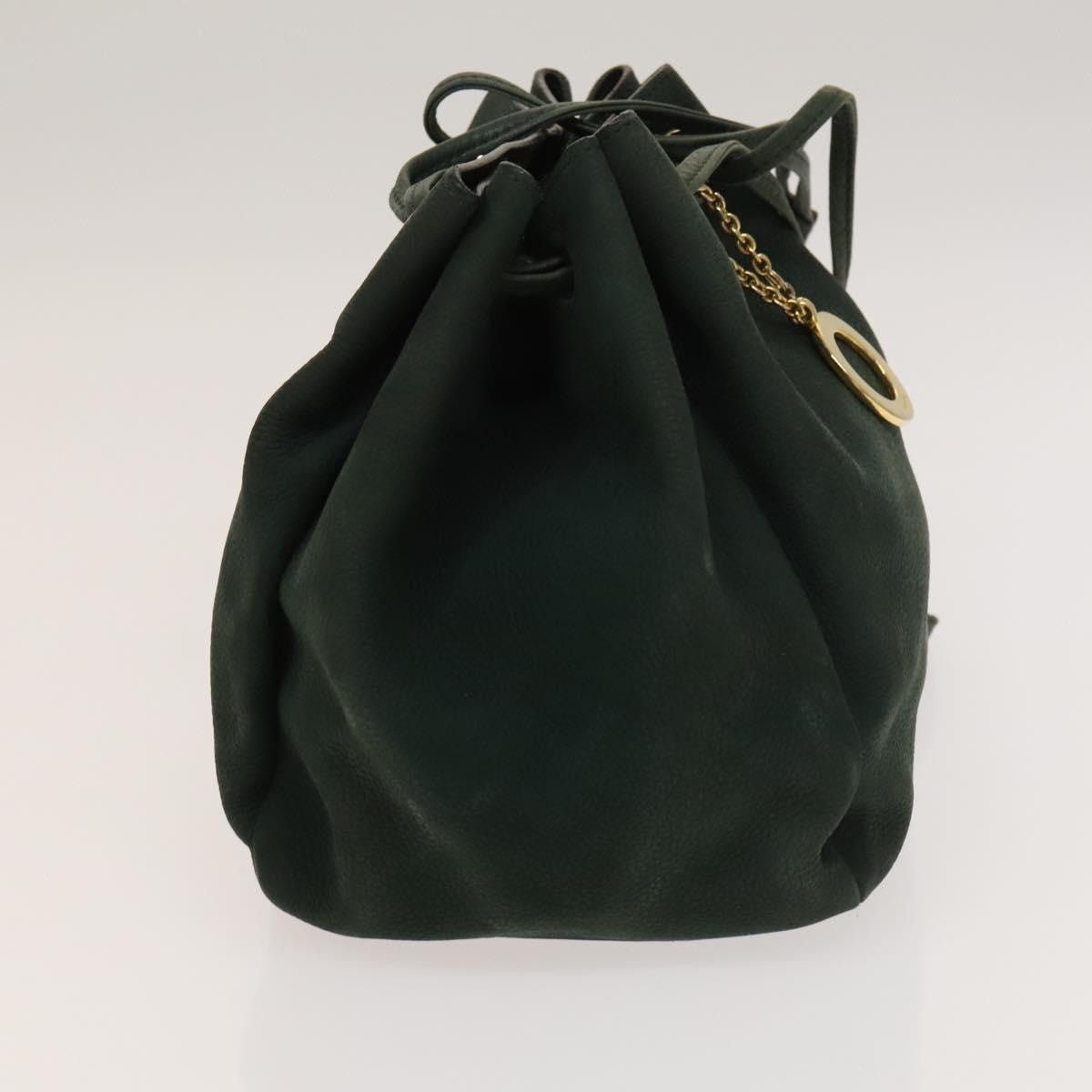 Celine CELINE Shoulder Bag Leather Green Gold Size ONE SIZE - 4 Thumbnail