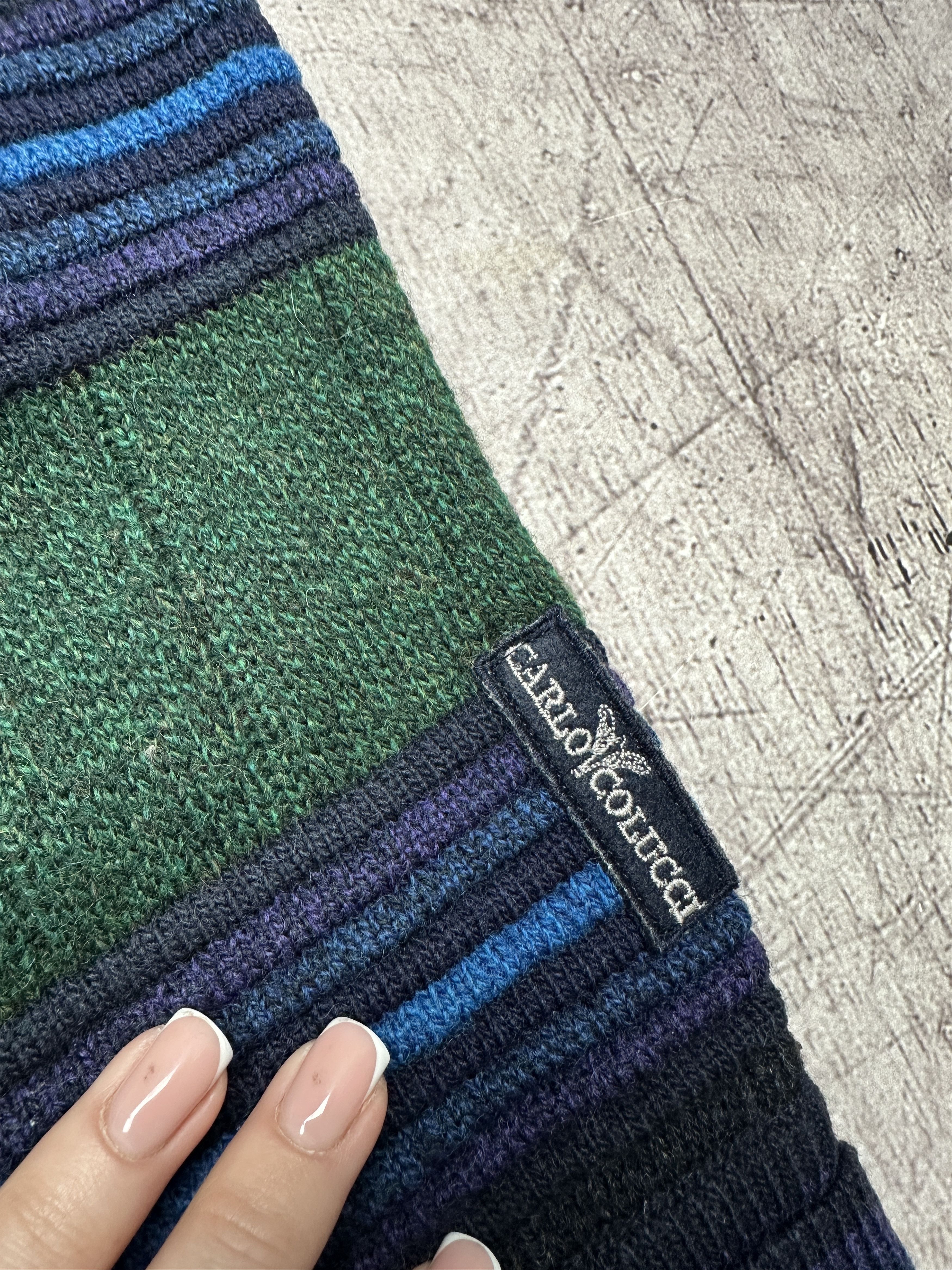 Carlo Colucci × Vintage Carlo Colucci Vintage Mens Knit Sweater Coogi Style Size US L / EU 52-54 / 3 - 3 Thumbnail