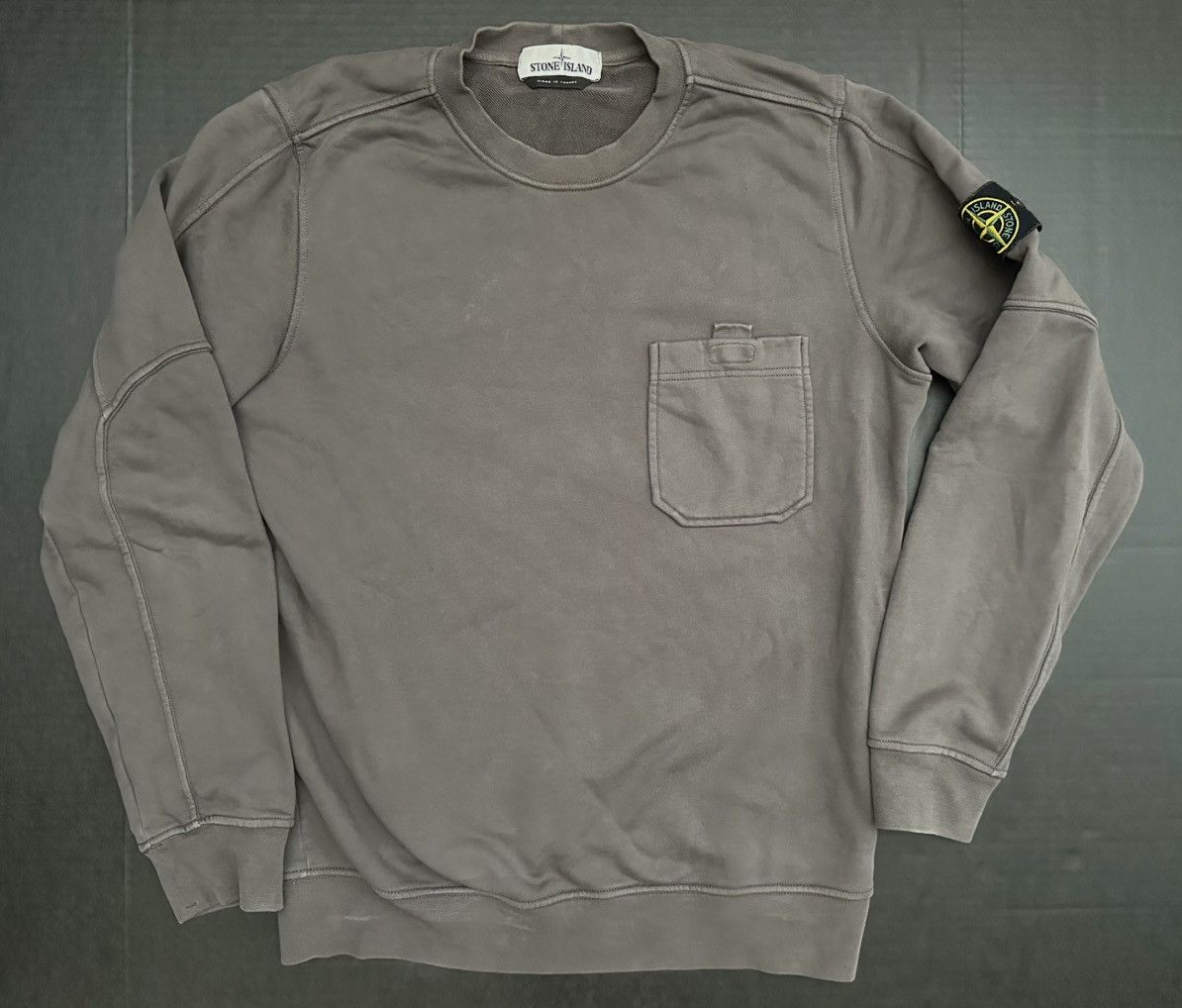 Stone Island Stone Island Pocket Crewneck Sweatshirt Charcoal Gray m vtg Size US M / EU 48-50 / 2 - 2 Thumbnail