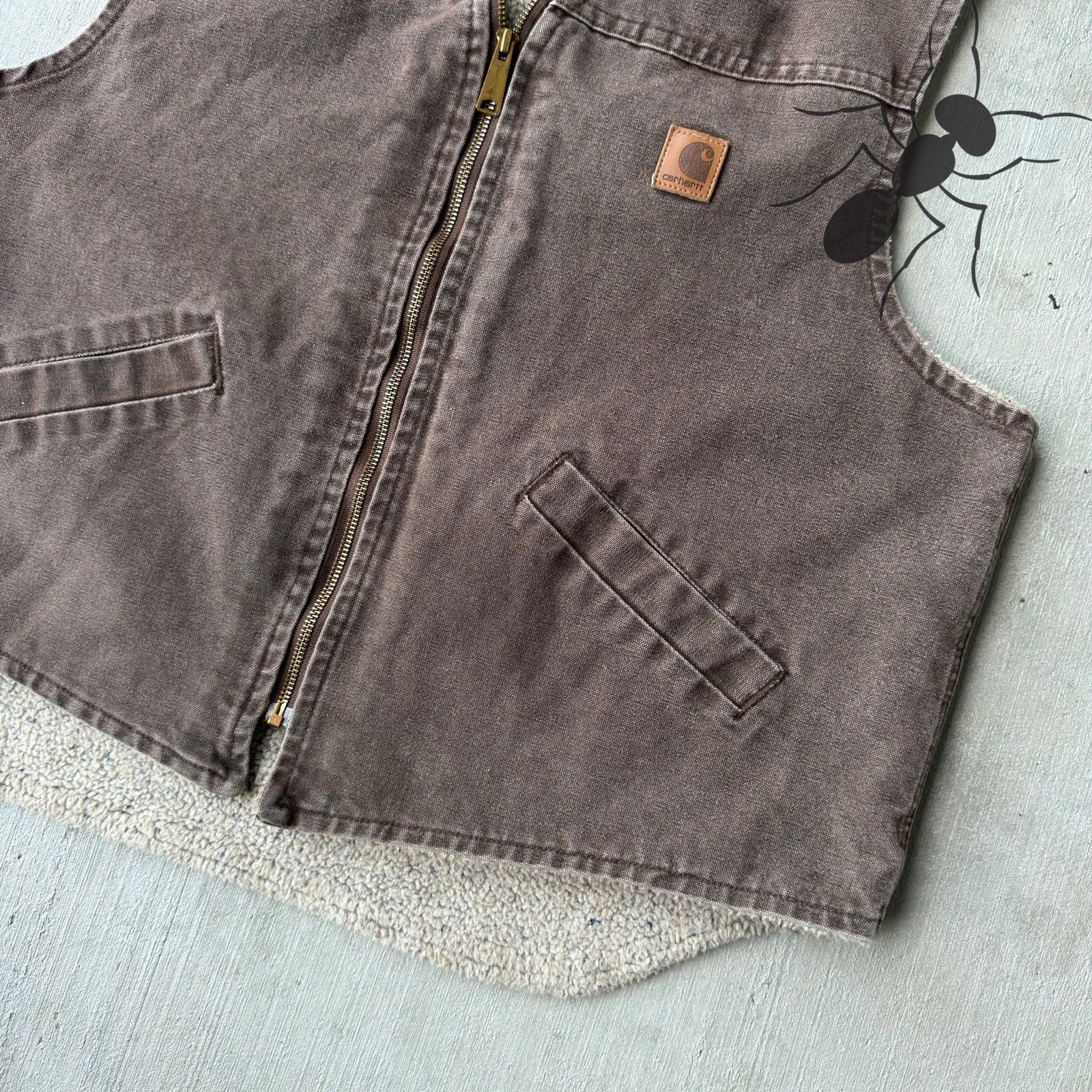 Carhartt × Vintage Carhartt V13 CHT brown faded work wear vest Size US XL / EU 56 / 4 - 2 Thumbnail