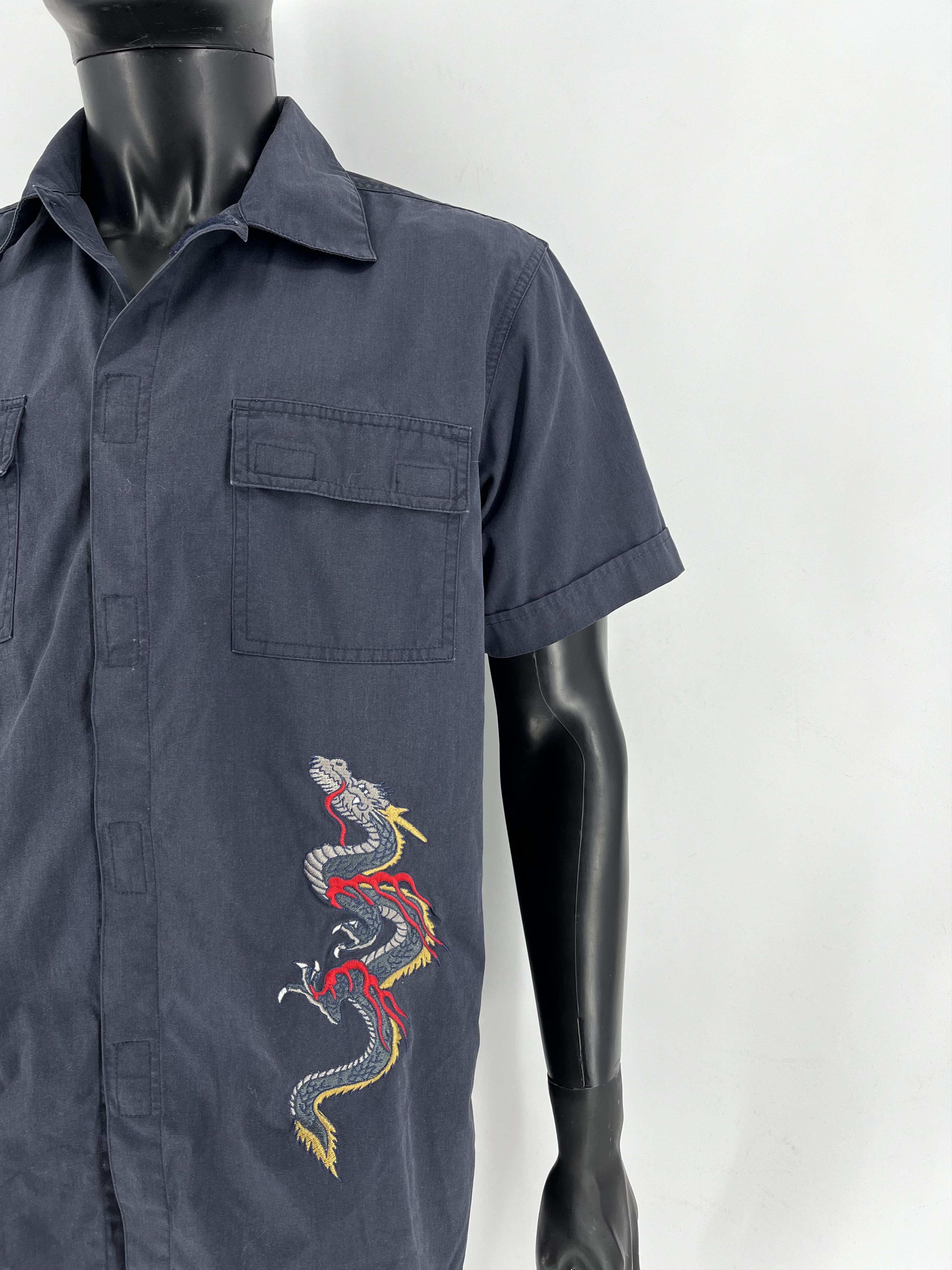 Vintage Vintage Y2k Washed AvantGarde Tribal Tee Dragon Button Ups Size US M / EU 48-50 / 2 - 7 Thumbnail