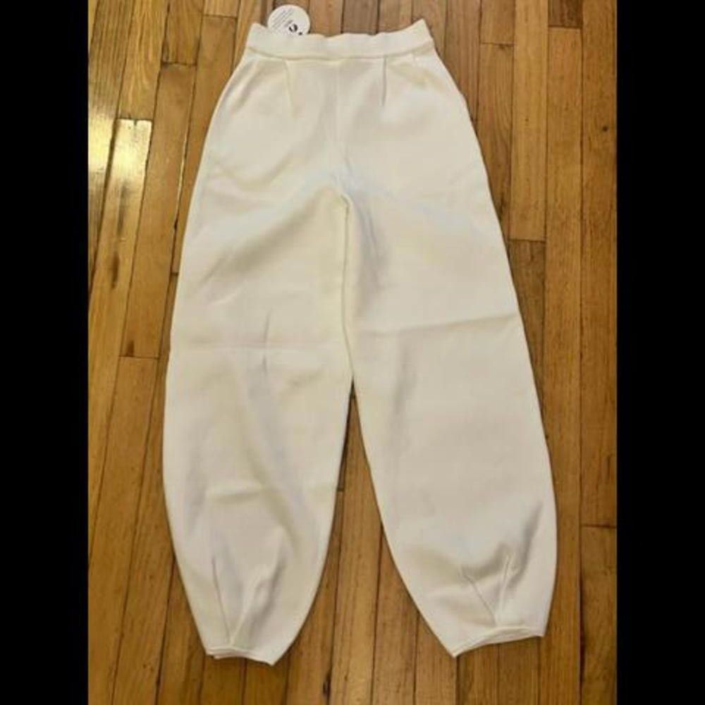 Designer Ugerlove Beige Ribbed Knit Top & Joggers Set - SZ XS NWT Size ONE SIZE - 7 Thumbnail