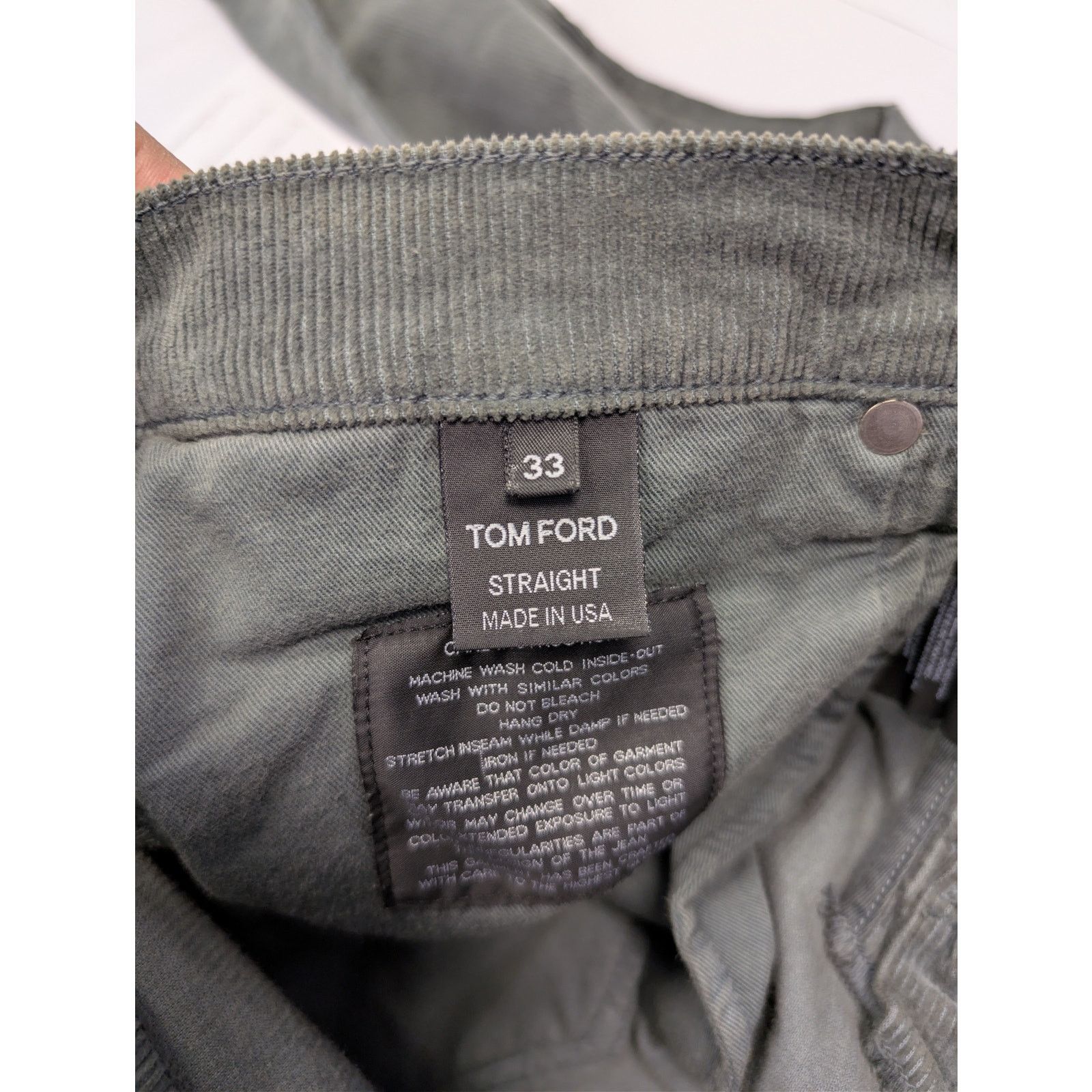 Tom Ford Straight Jeans in Khaki BNWT 33 Size US 33 - 17 Thumbnail