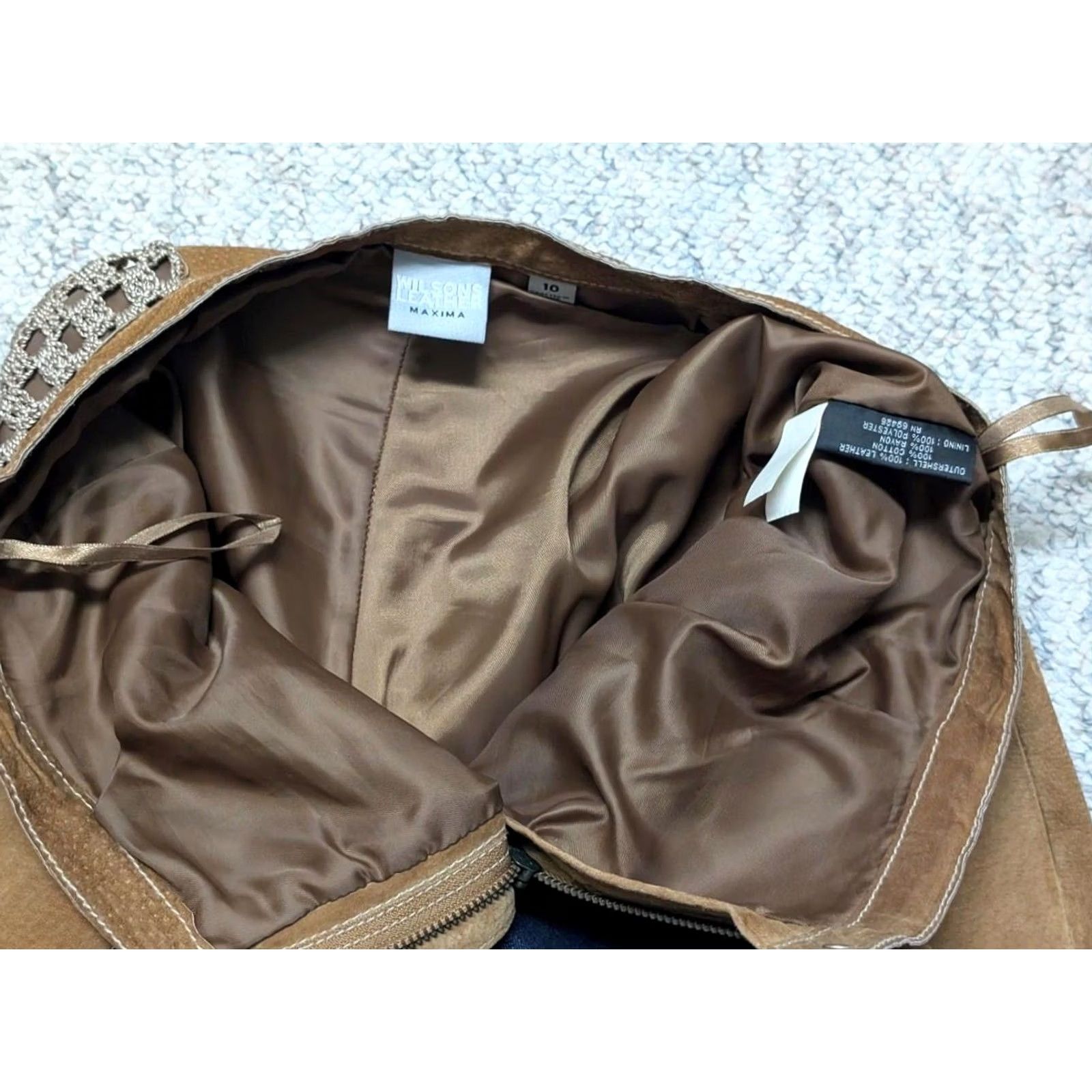 Vintage VINTAGE WILSONS Leather Patchwork Pants Bootcut 30x28 Women XS? Size 32" / US 10 / IT 46 - 7 Thumbnail