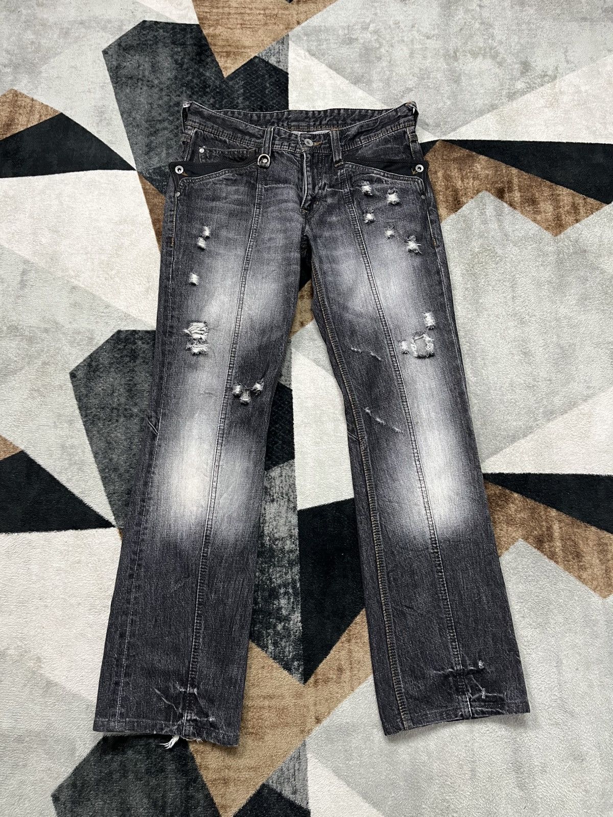 Other Y2K Hideaways Nicole Nfcm Flared Distress Punk Jeans Size US 31 - 1 Thumbnail